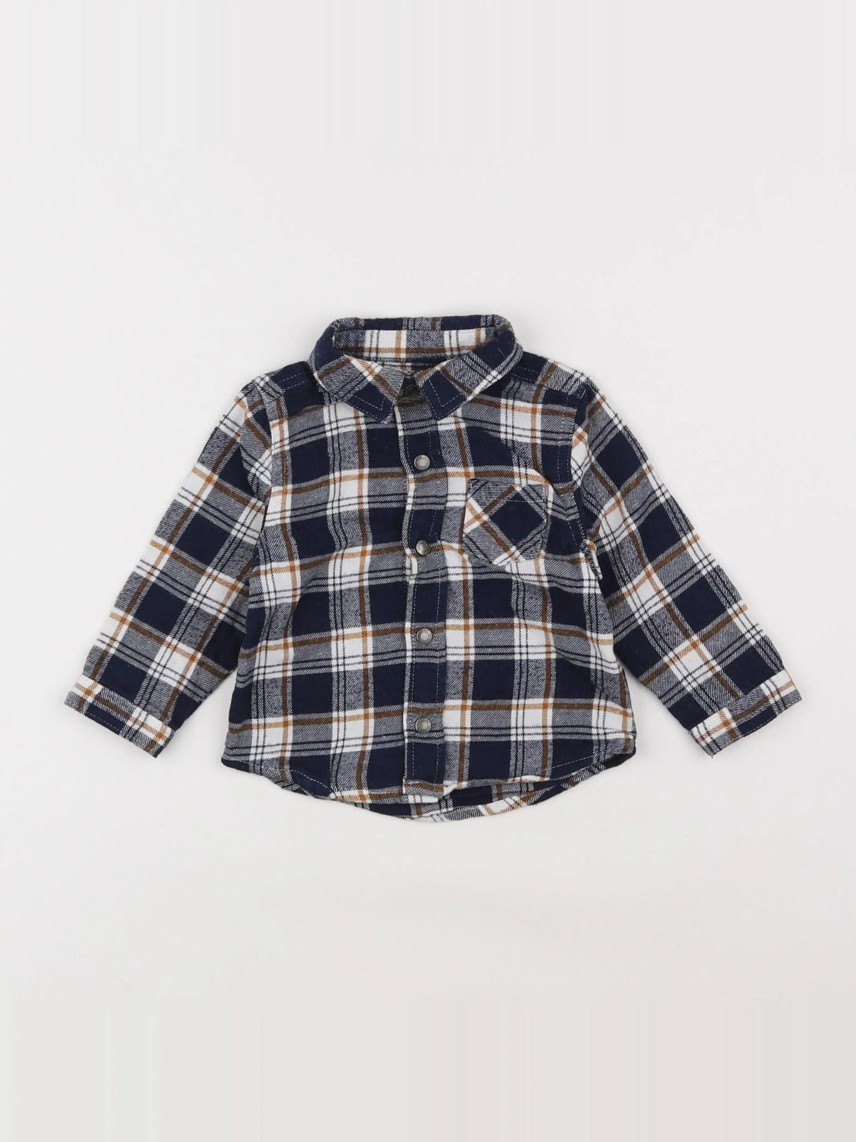 Vertbaudet - chemise bleu - 12 mois