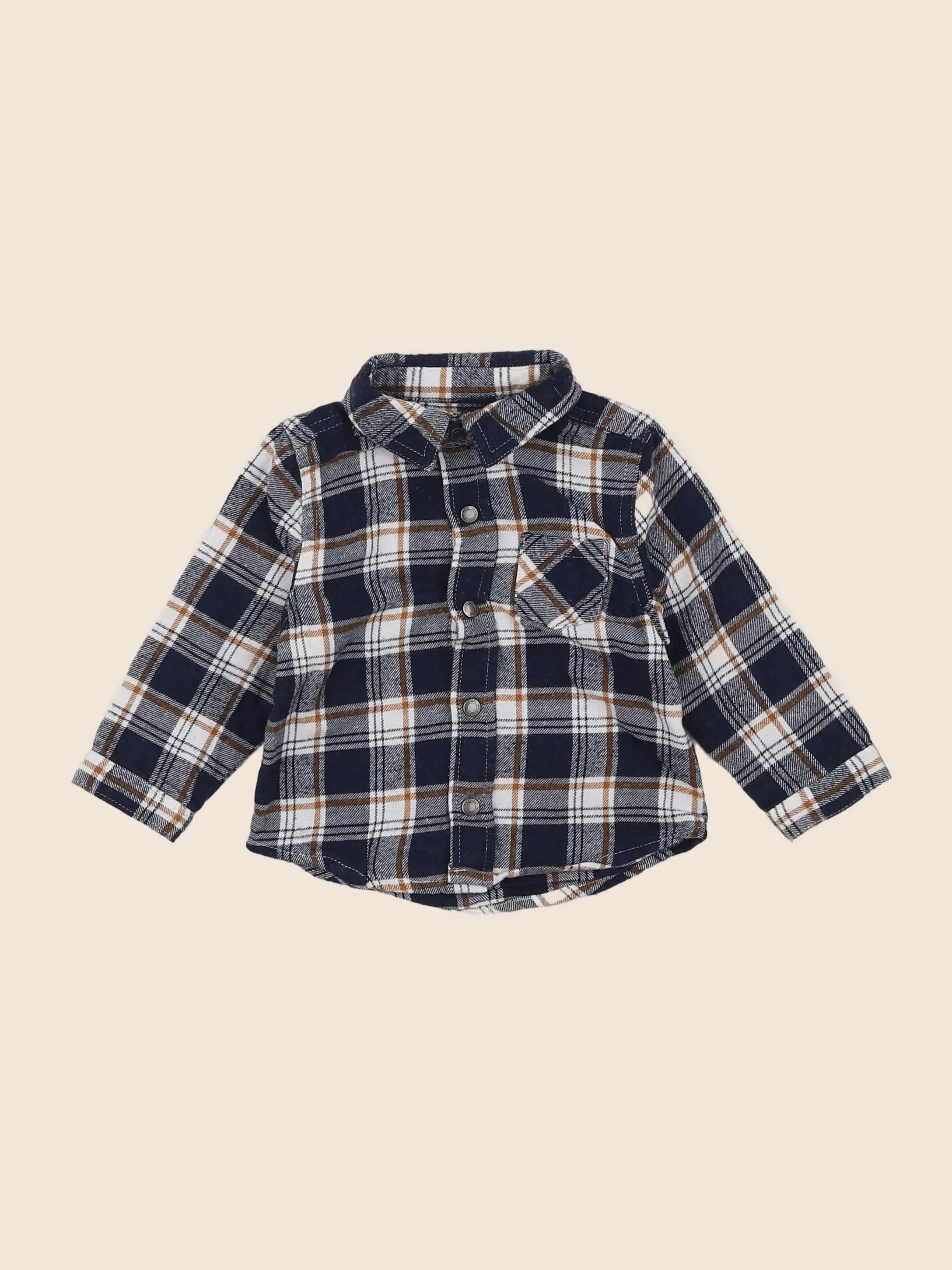 Vertbaudet - chemise bleu - 12 mois