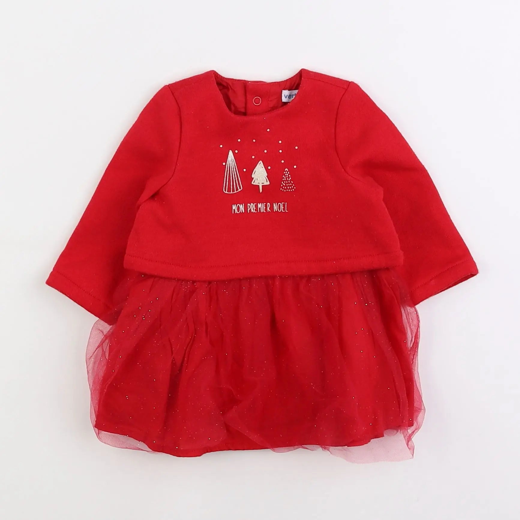Vertbaudet - robe rouge - 3 mois