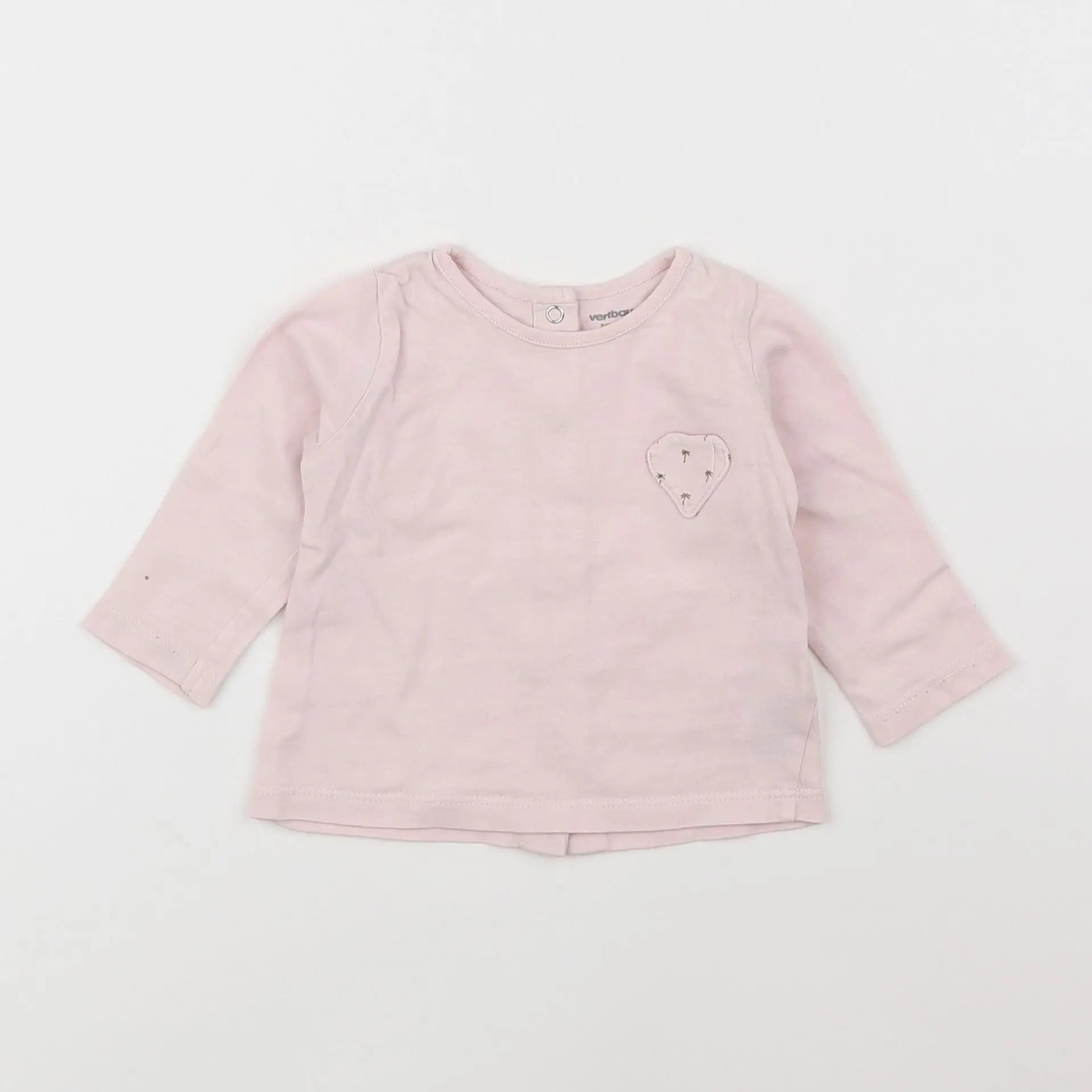 Vertbaudet - tee-shirt rose - 3 mois