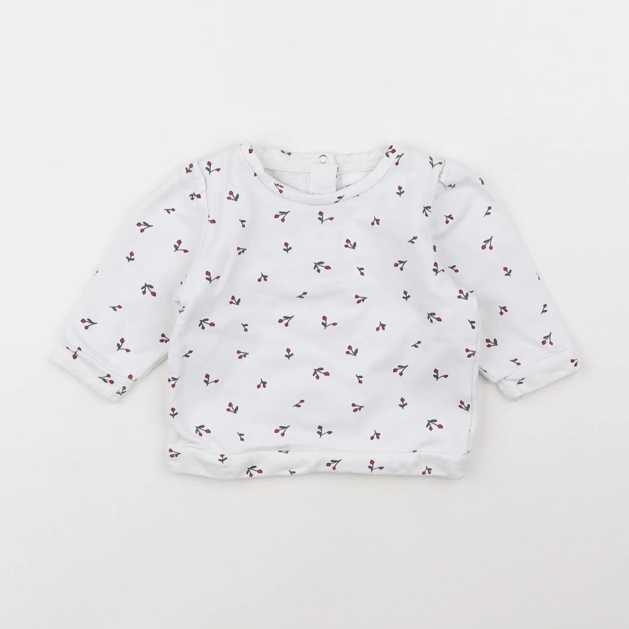 Vertbaudet - sweat beige - 6 mois