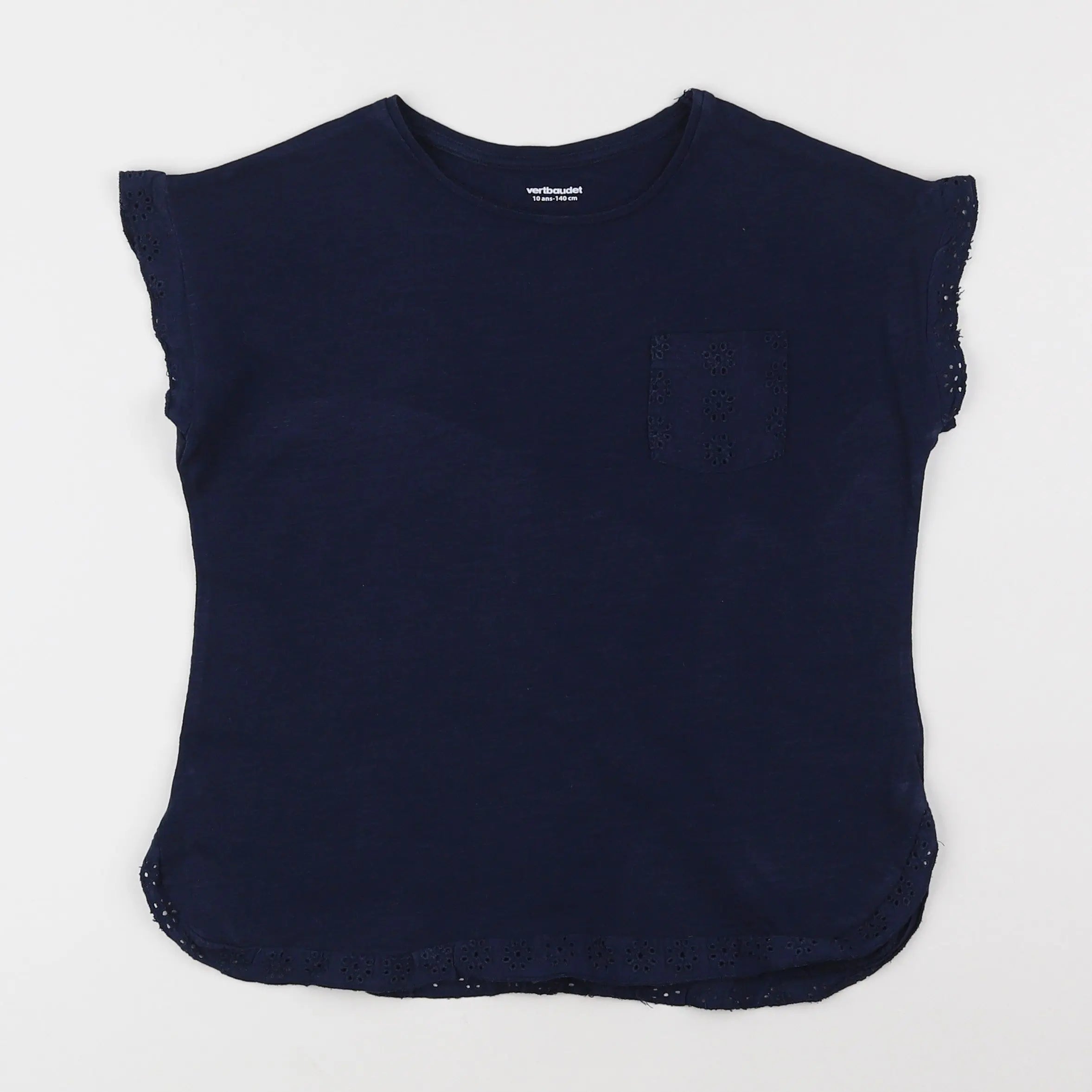 Vertbaudet - tee-shirt bleu - 10 ans