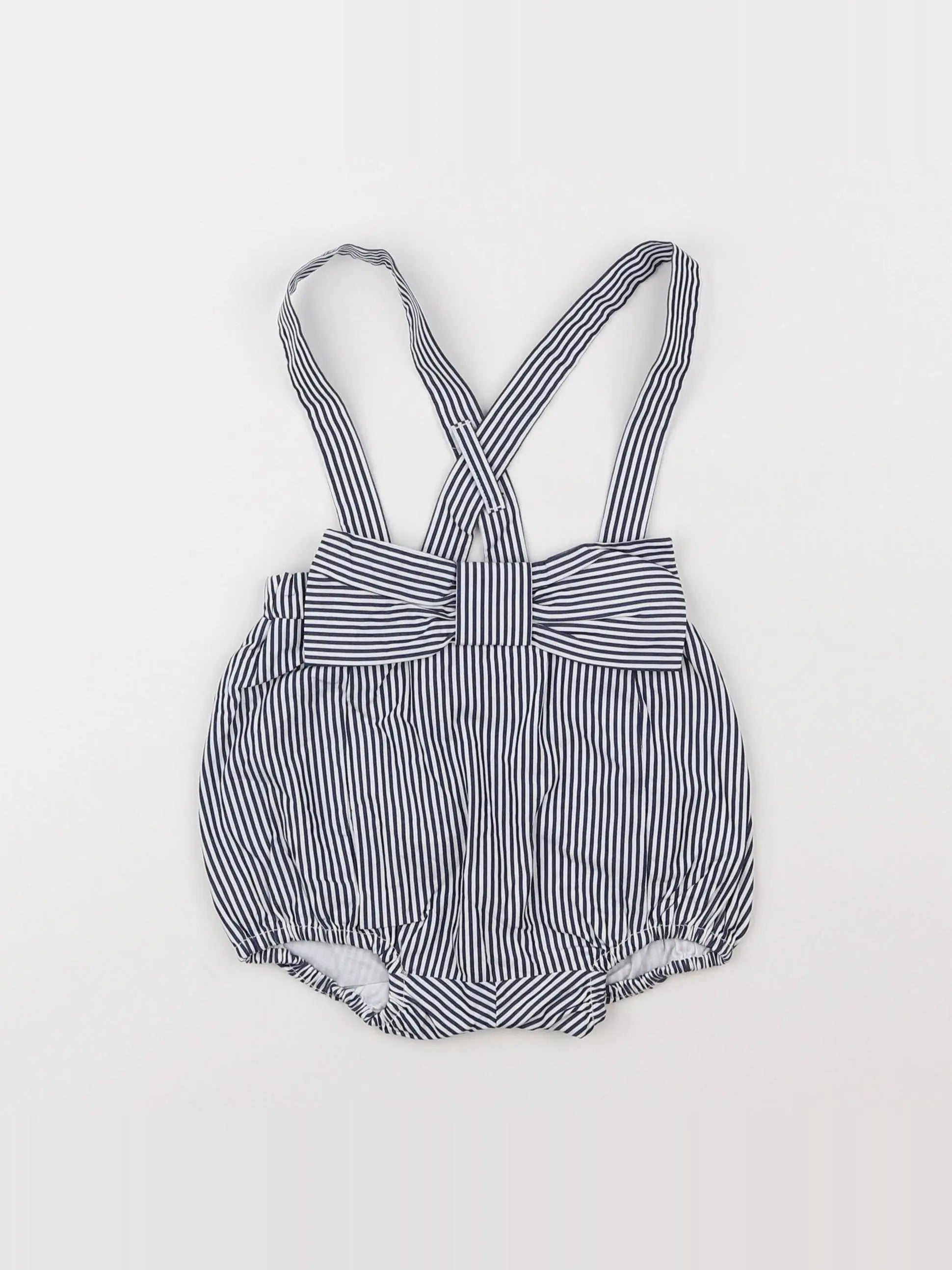 Jacadi - combinaison bleu, blanc - 12 mois