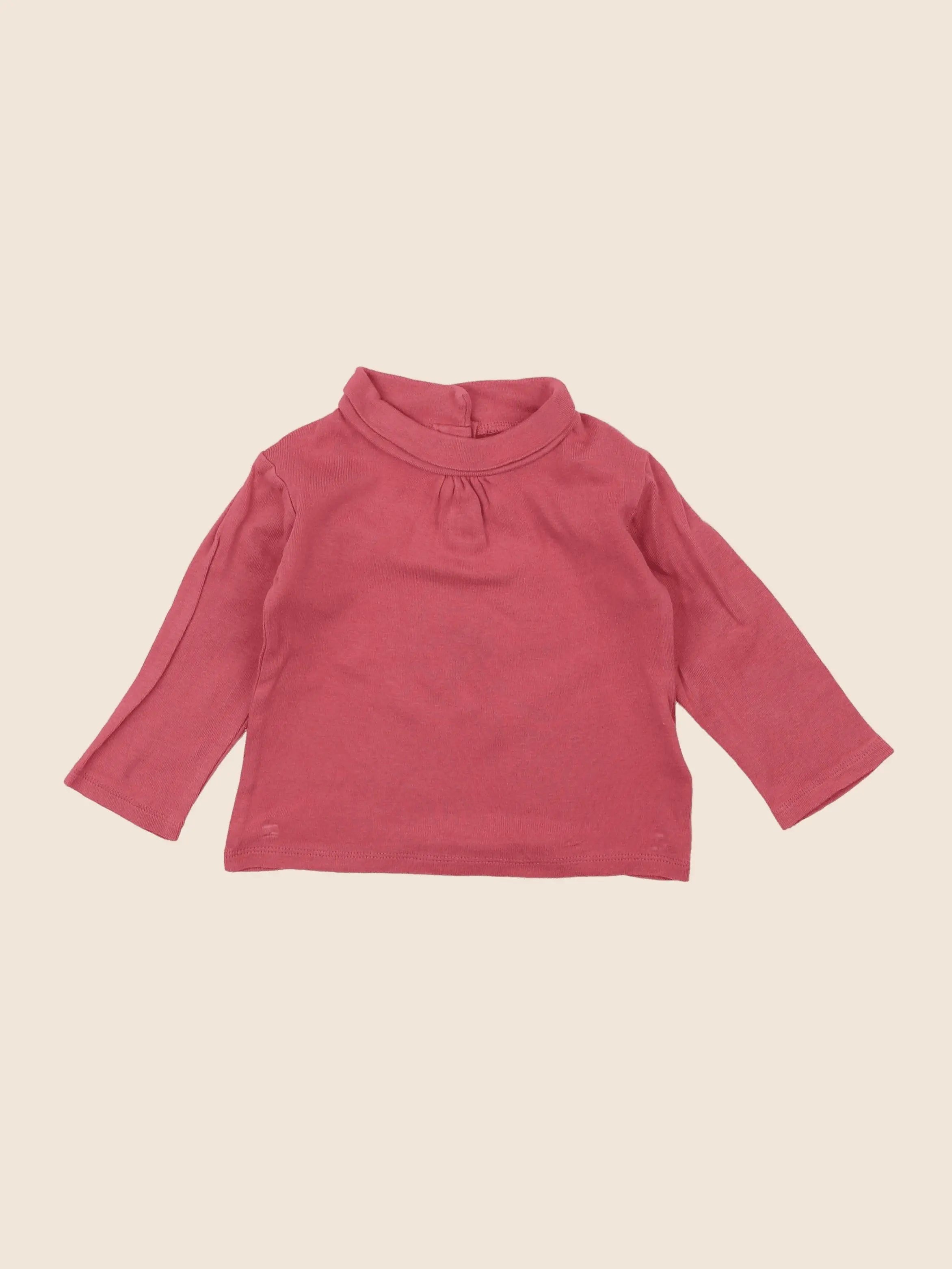 Vertbaudet - sous-pull rose - 12 mois