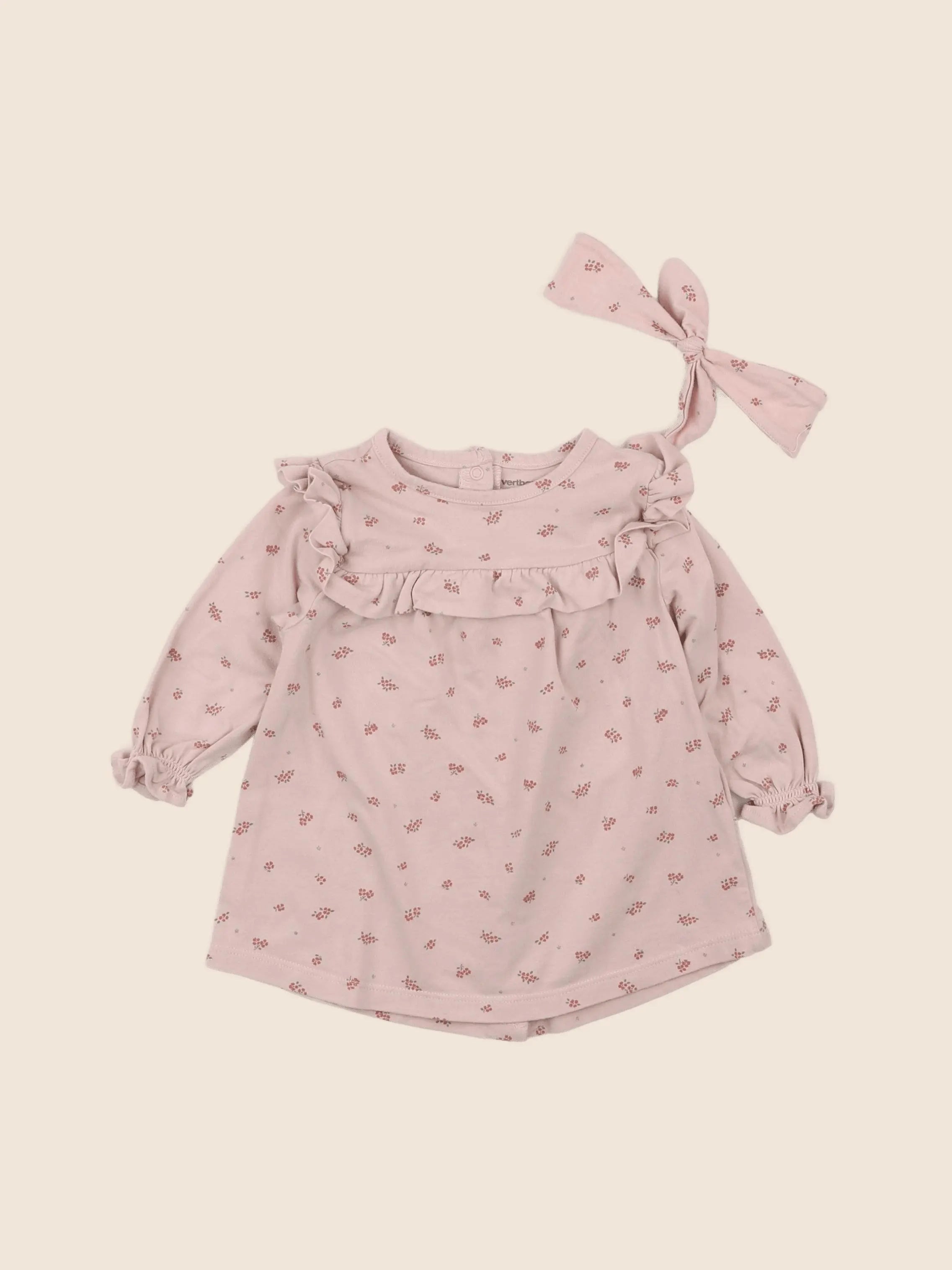 Vertbaudet - robe rose - 6 mois