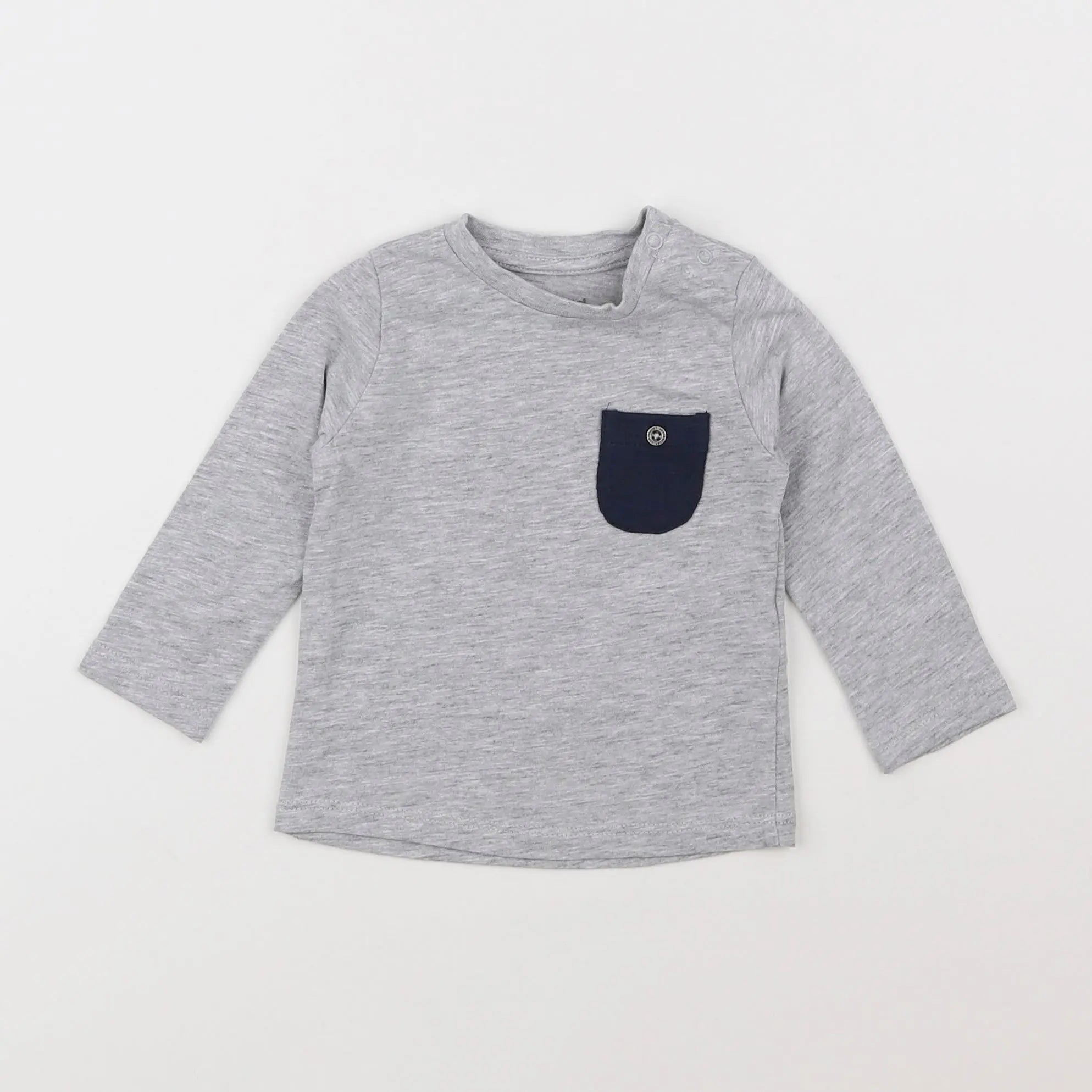 Vertbaudet - tee-shirt gris - 6 mois
