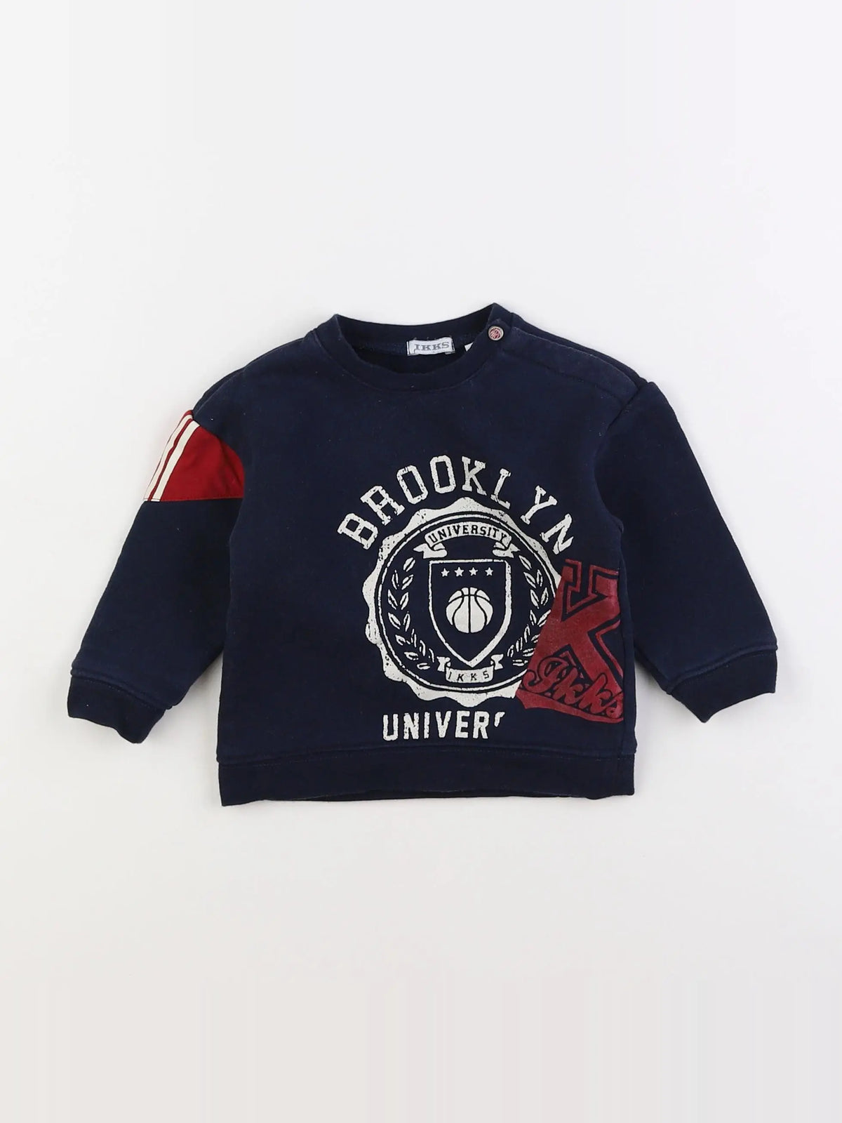 IKKS - sweat bleu - 12 mois