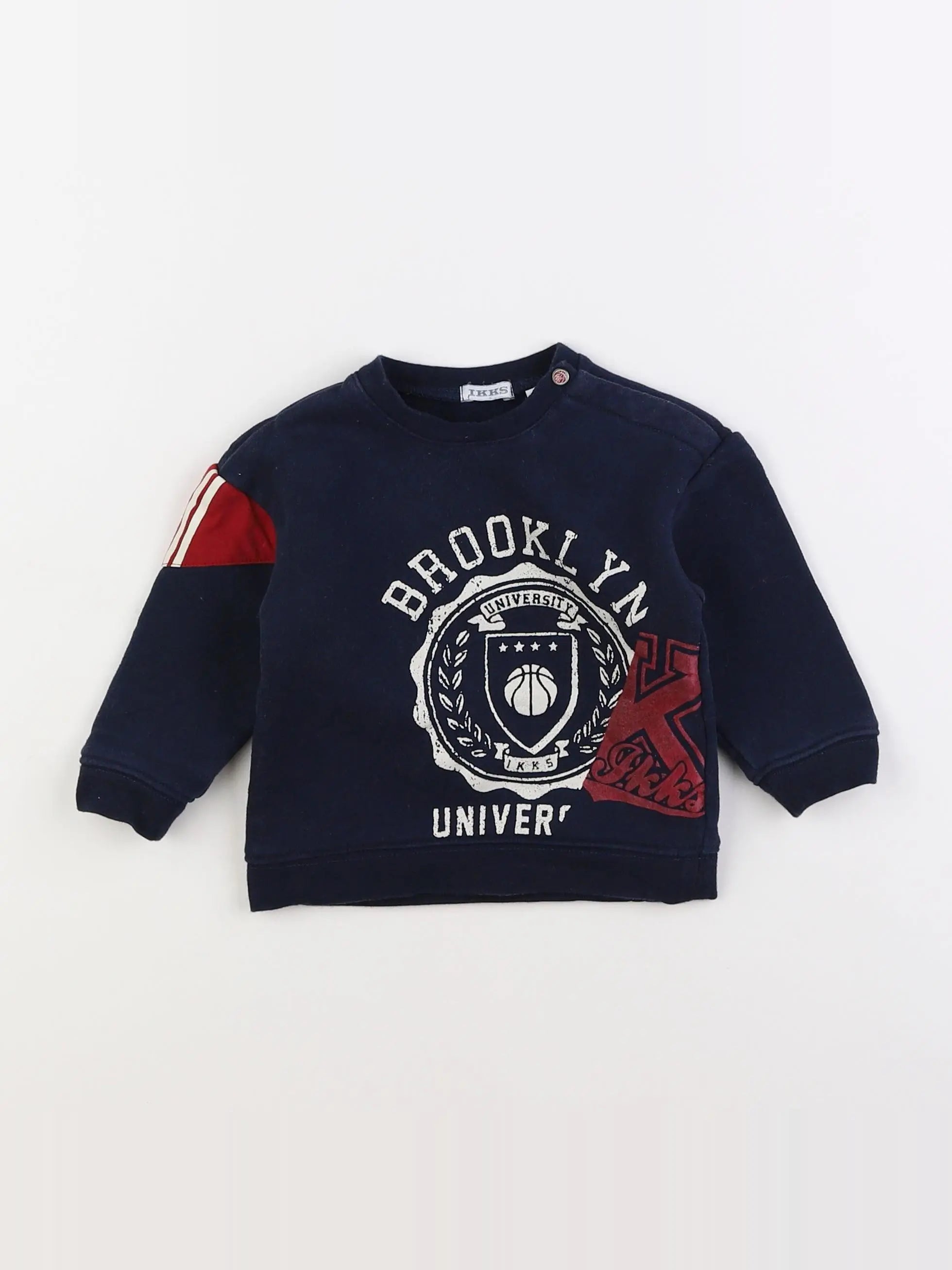 IKKS - sweat bleu - 12 mois
