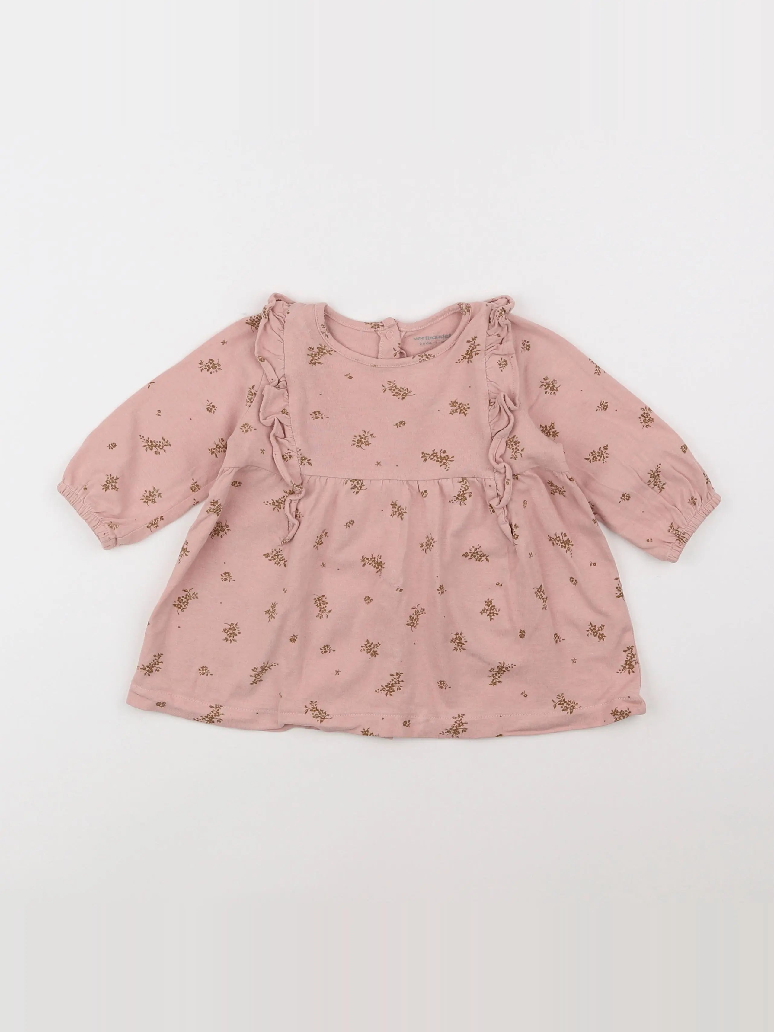 Vertbaudet - robe rose - 9 mois