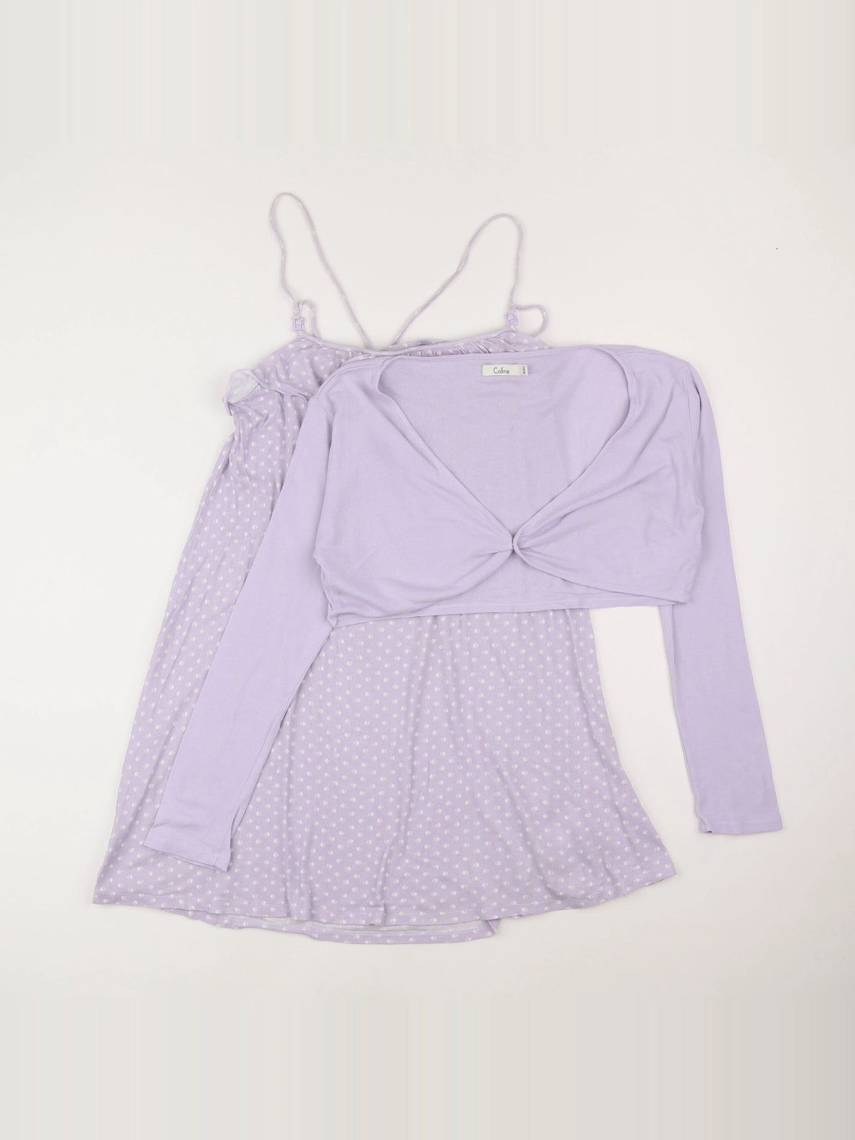 Vertbaudet - pyjama grossesse coton violet - 42 à 44