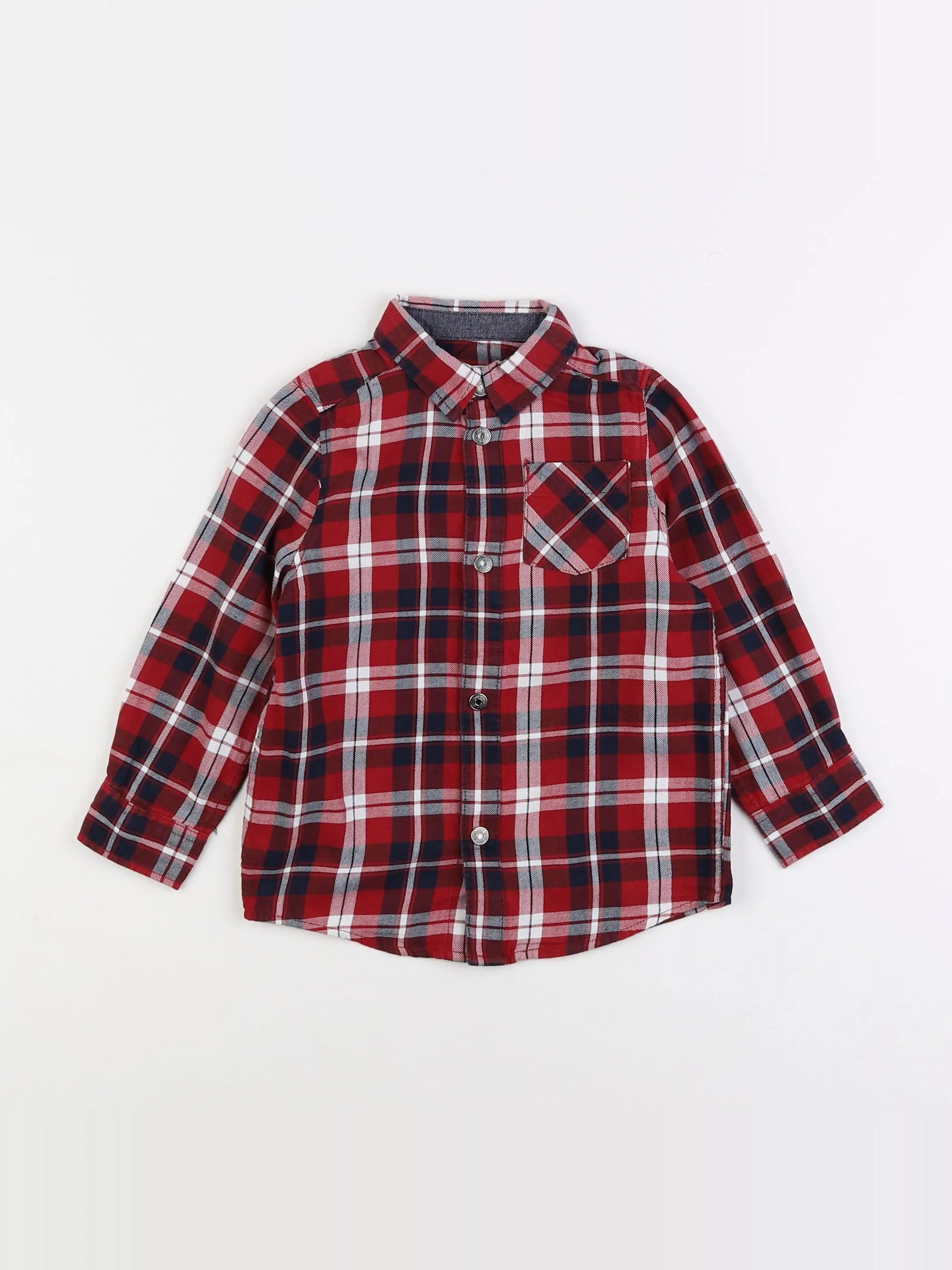 Vertbaudet - chemise imprimé au dos rouge, noir - 4 ans