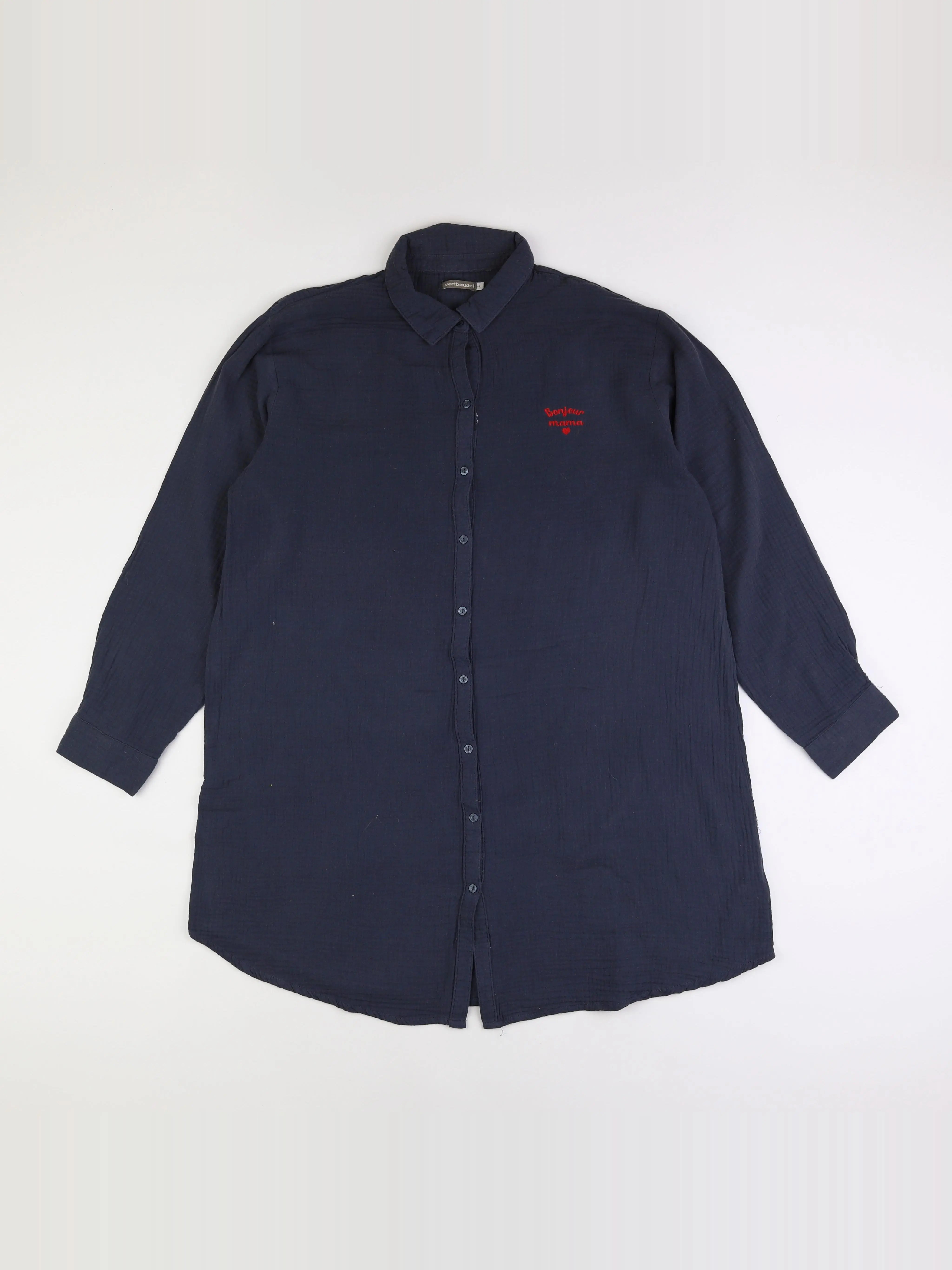 Vertbaudet - chemise de nuit grossesse bleu - 44