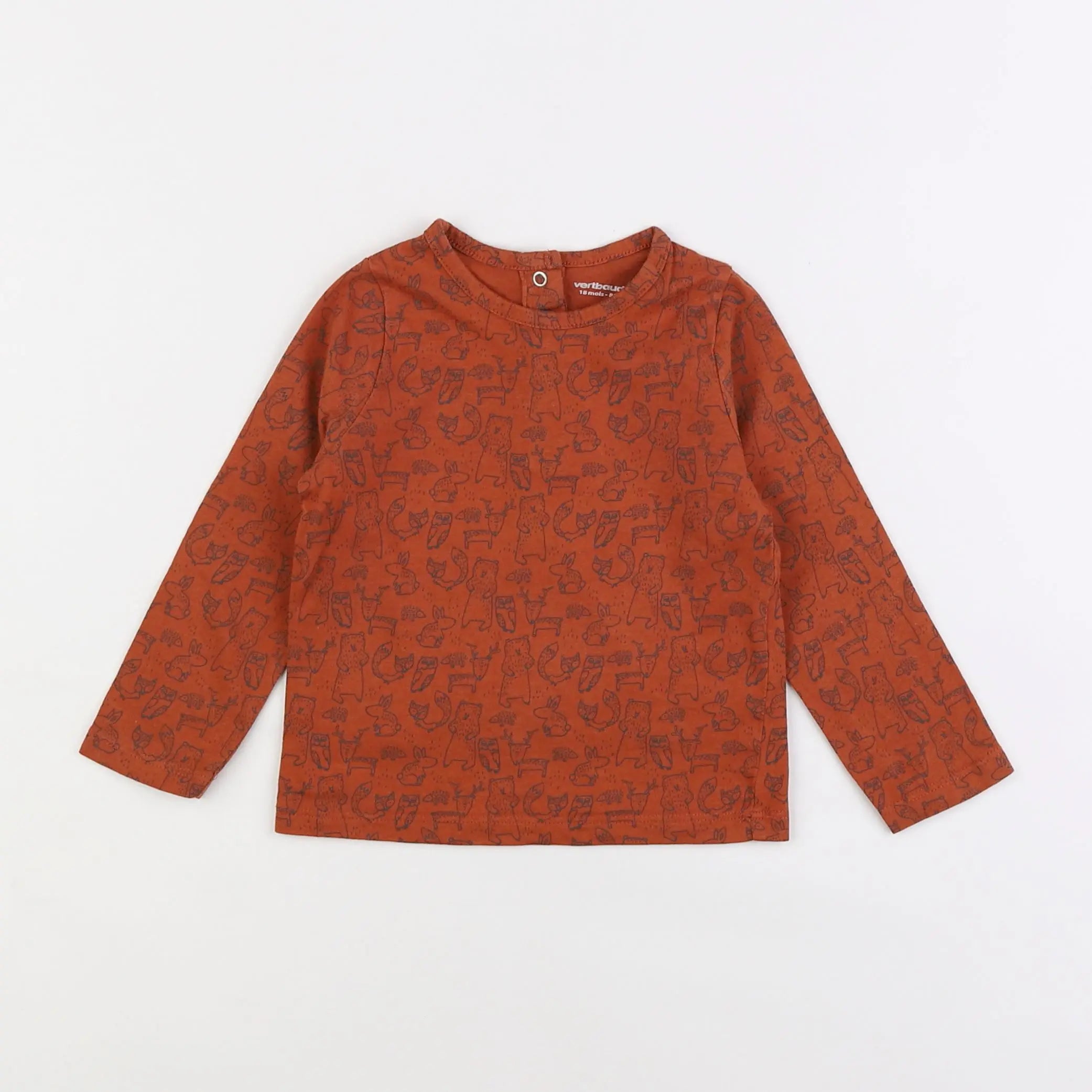 Vertbaudet - tee-shirt rouge - 18 mois