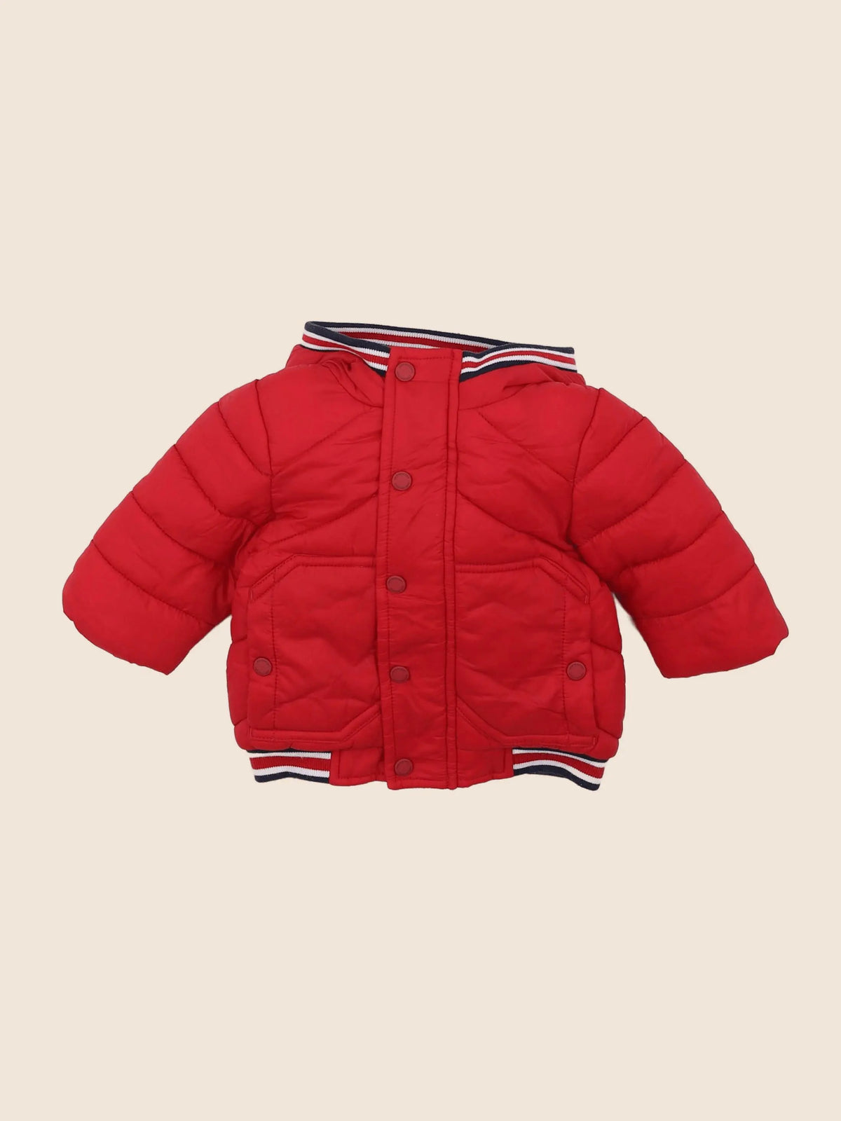Vertbaudet - doudoune coton rouge - 3 mois