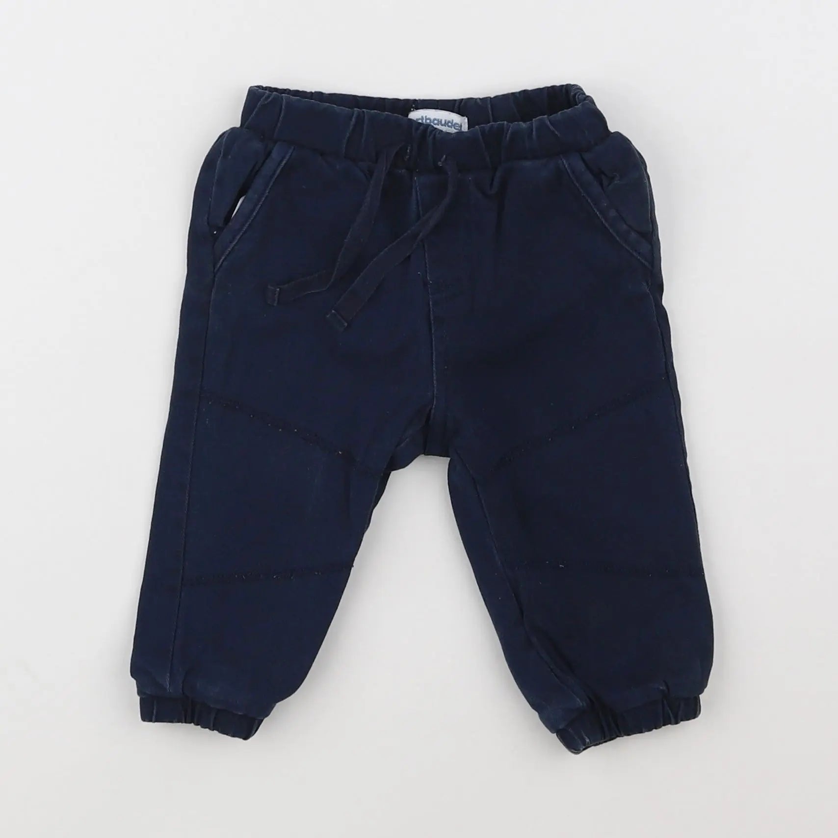 Vertbaudet - pantalon doublé bleu - 6 mois