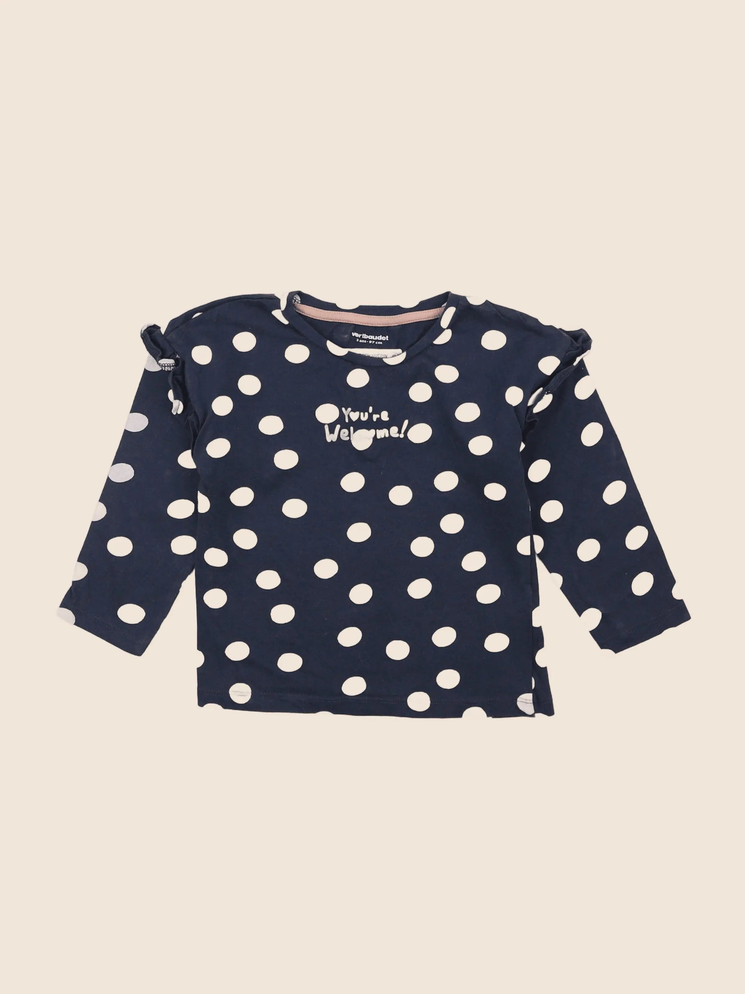 Vertbaudet - tee-shirt bleu - 3 ans