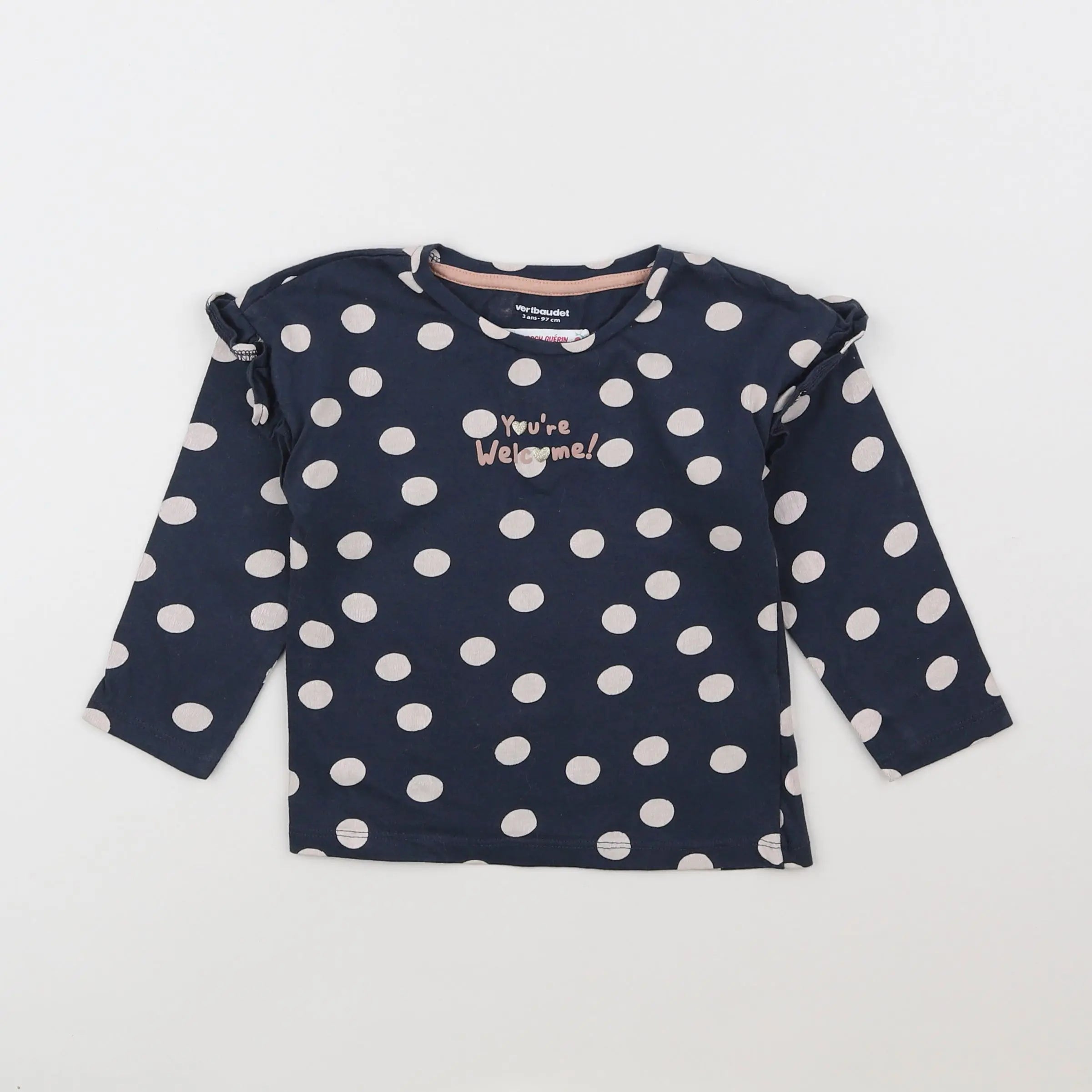 Vertbaudet - tee-shirt bleu - 3 ans