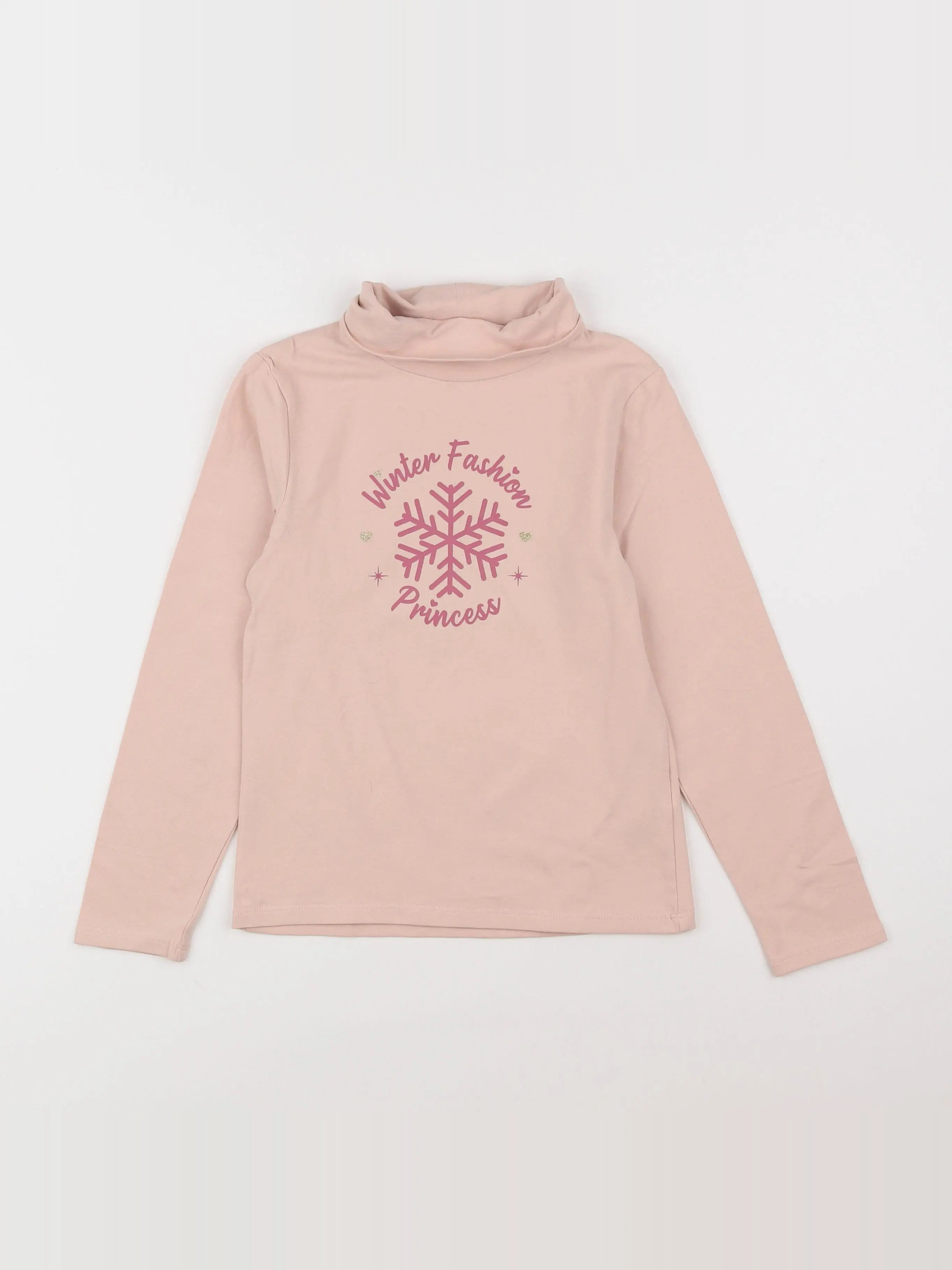 Vertbaudet - sous-pull rose - 8 ans