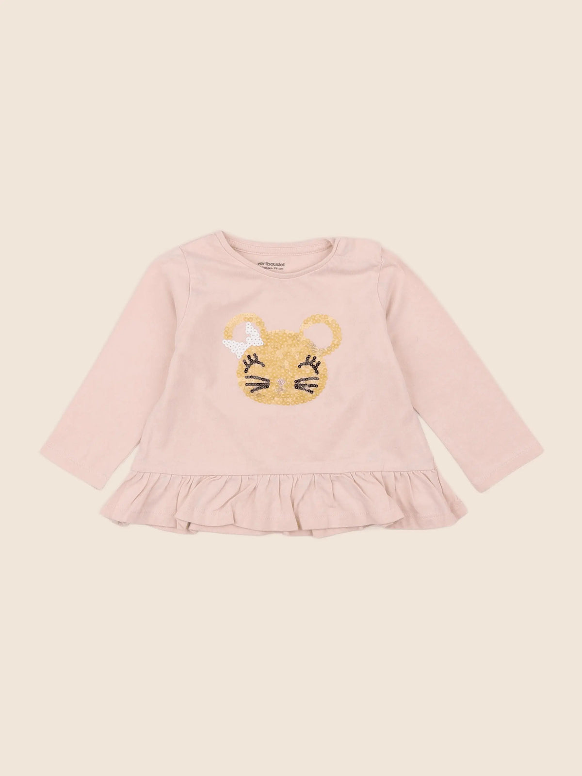 Vertbaudet - tee-shirt rose - 12 mois