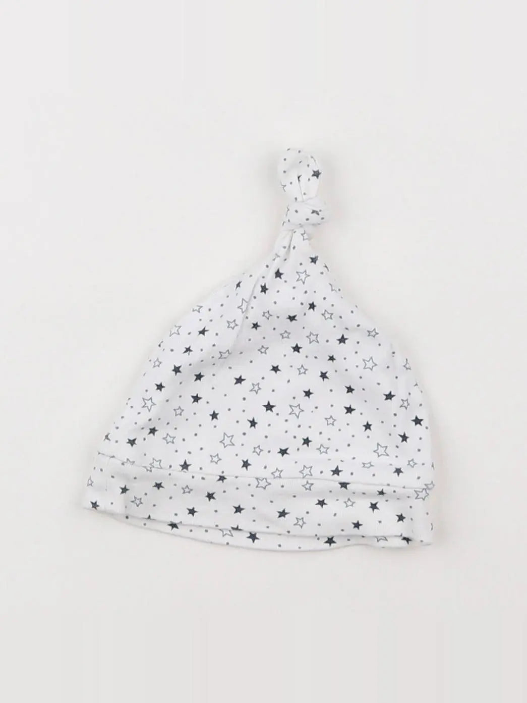 Vertbaudet - bonnet blanc, bleu - 3 mois