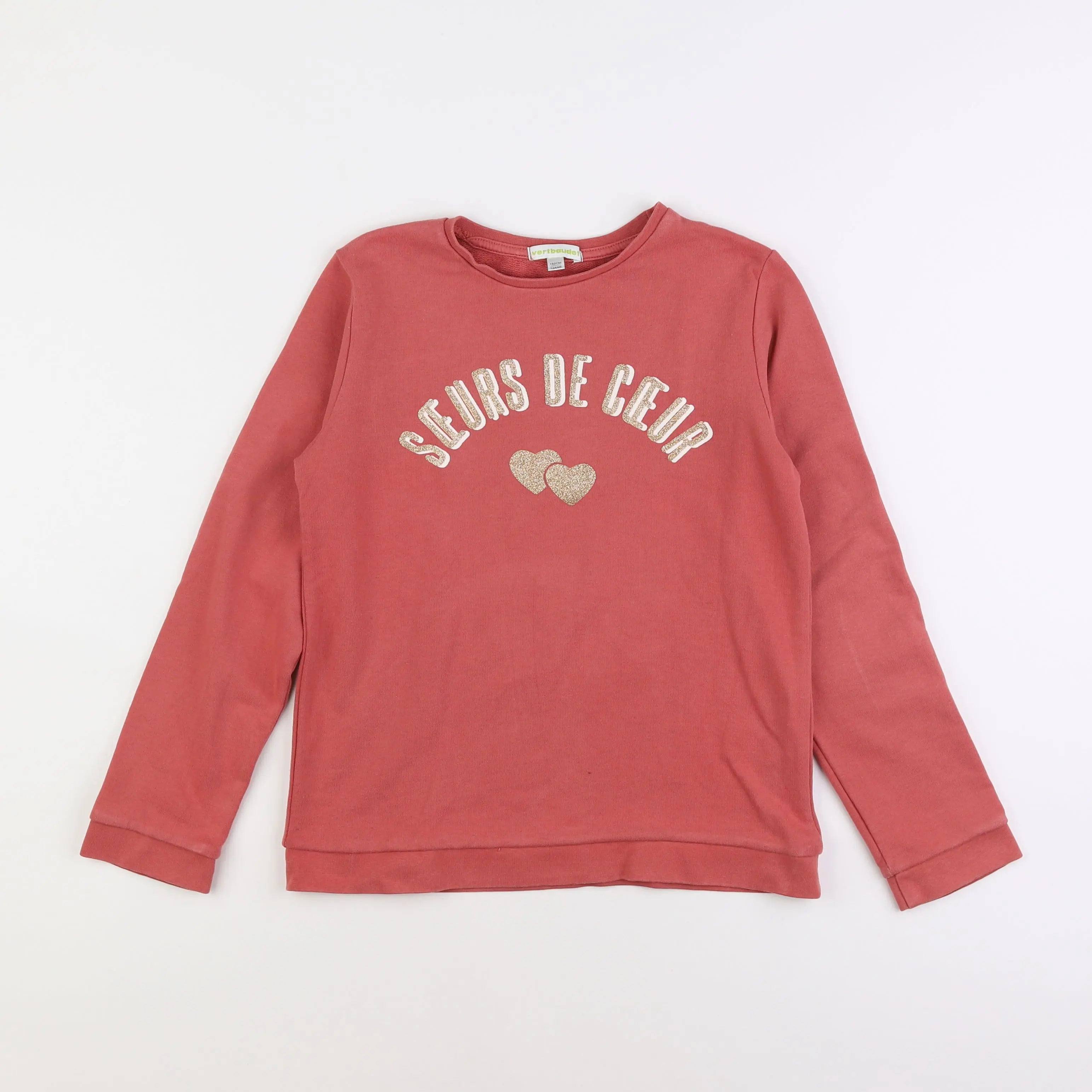 Vertbaudet - sweat rose - 12 ans