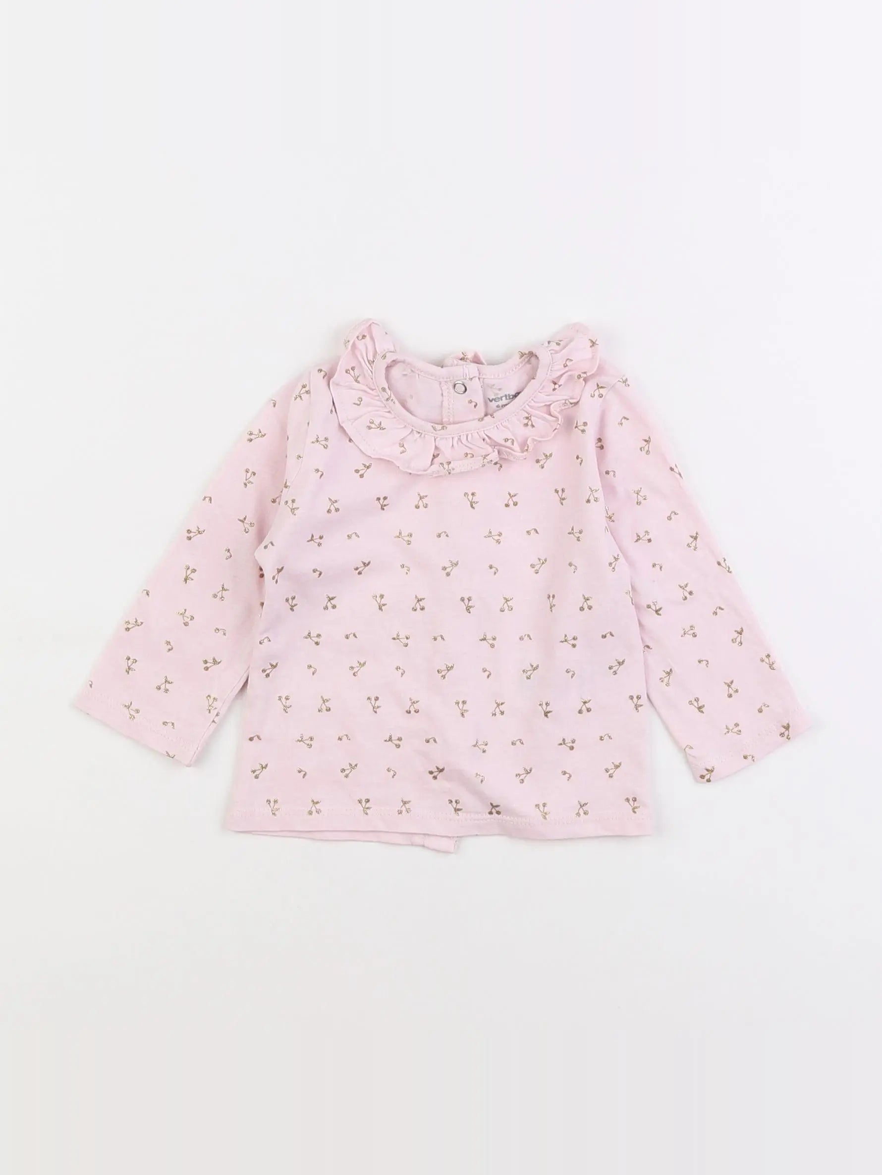 Vertbaudet - tee-shirt rose - 6 mois