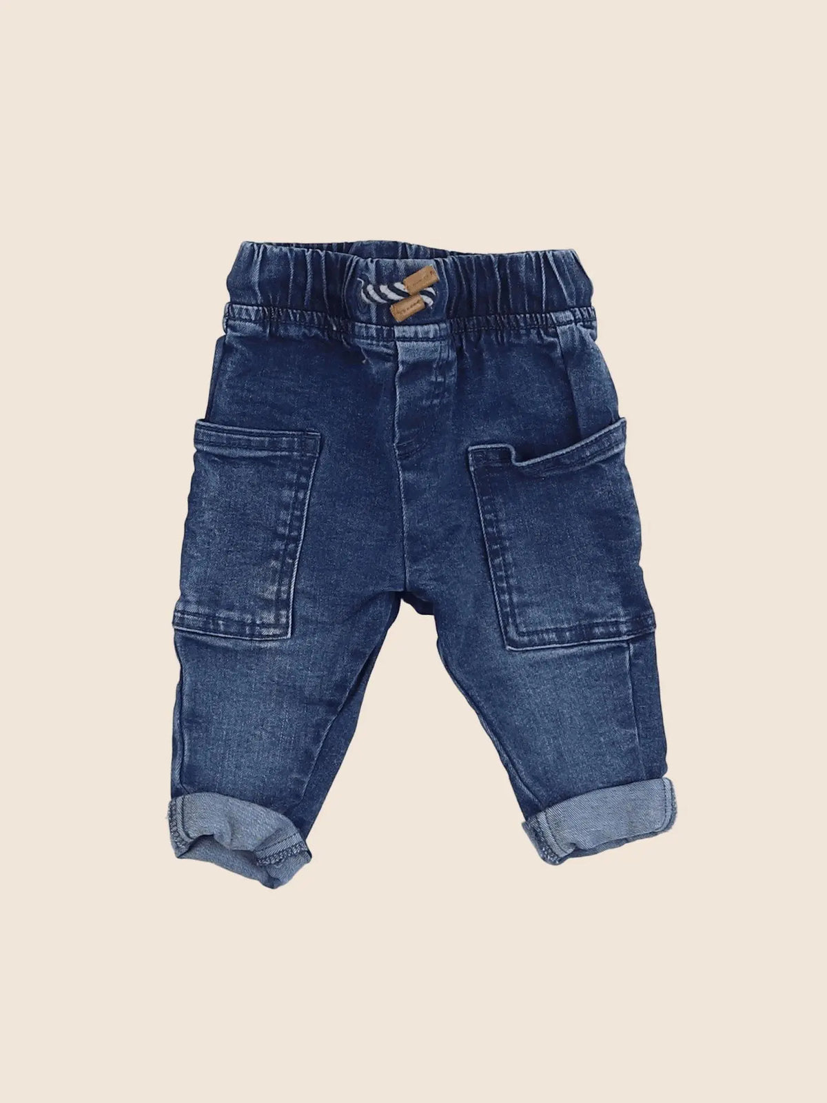 Vertbaudet - jegging bleu - 3 mois