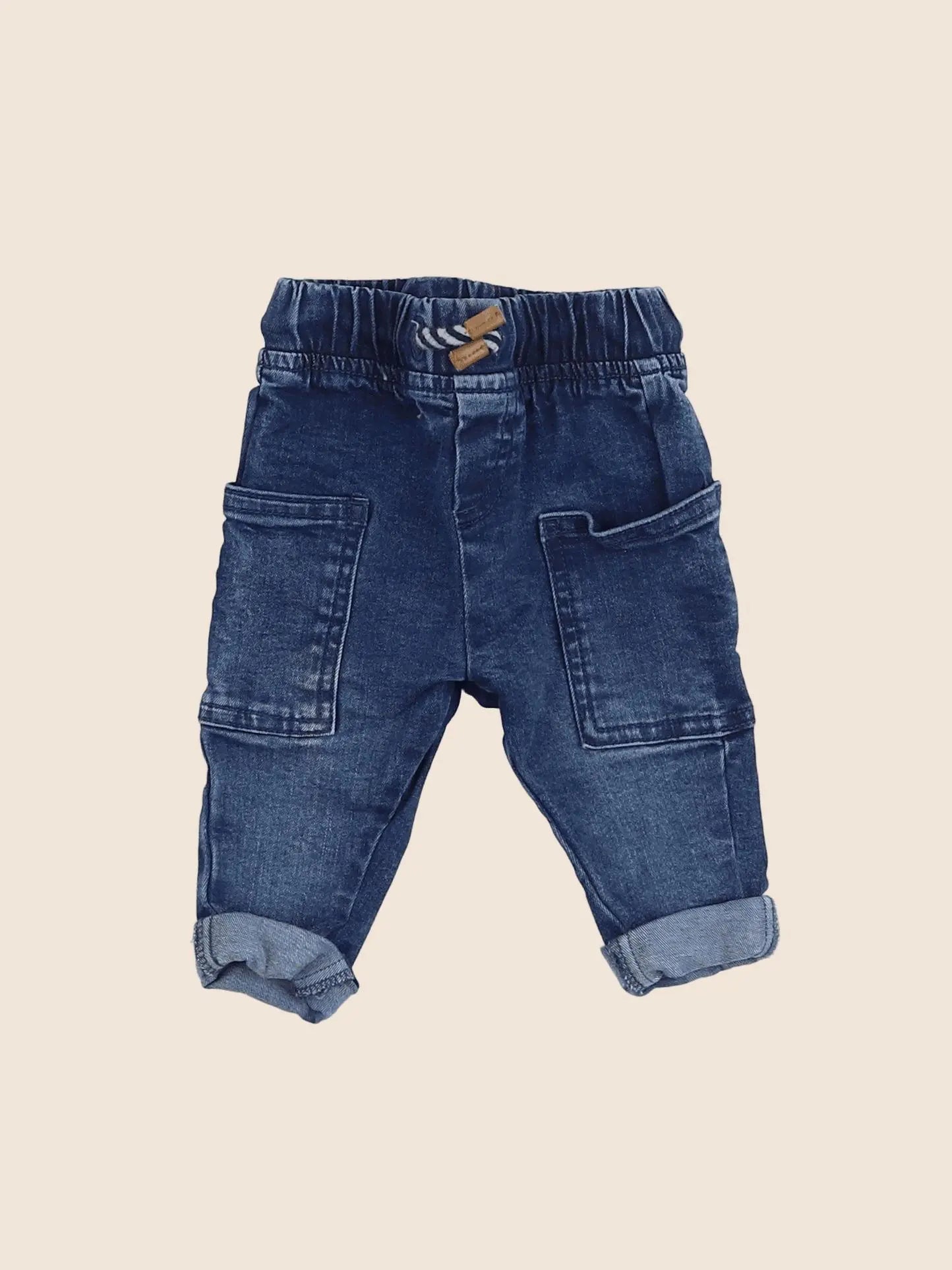 Vertbaudet - jegging bleu - 3 mois