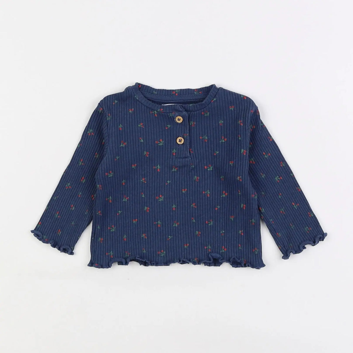 Vertbaudet - tee-shirt bleu - 3 mois