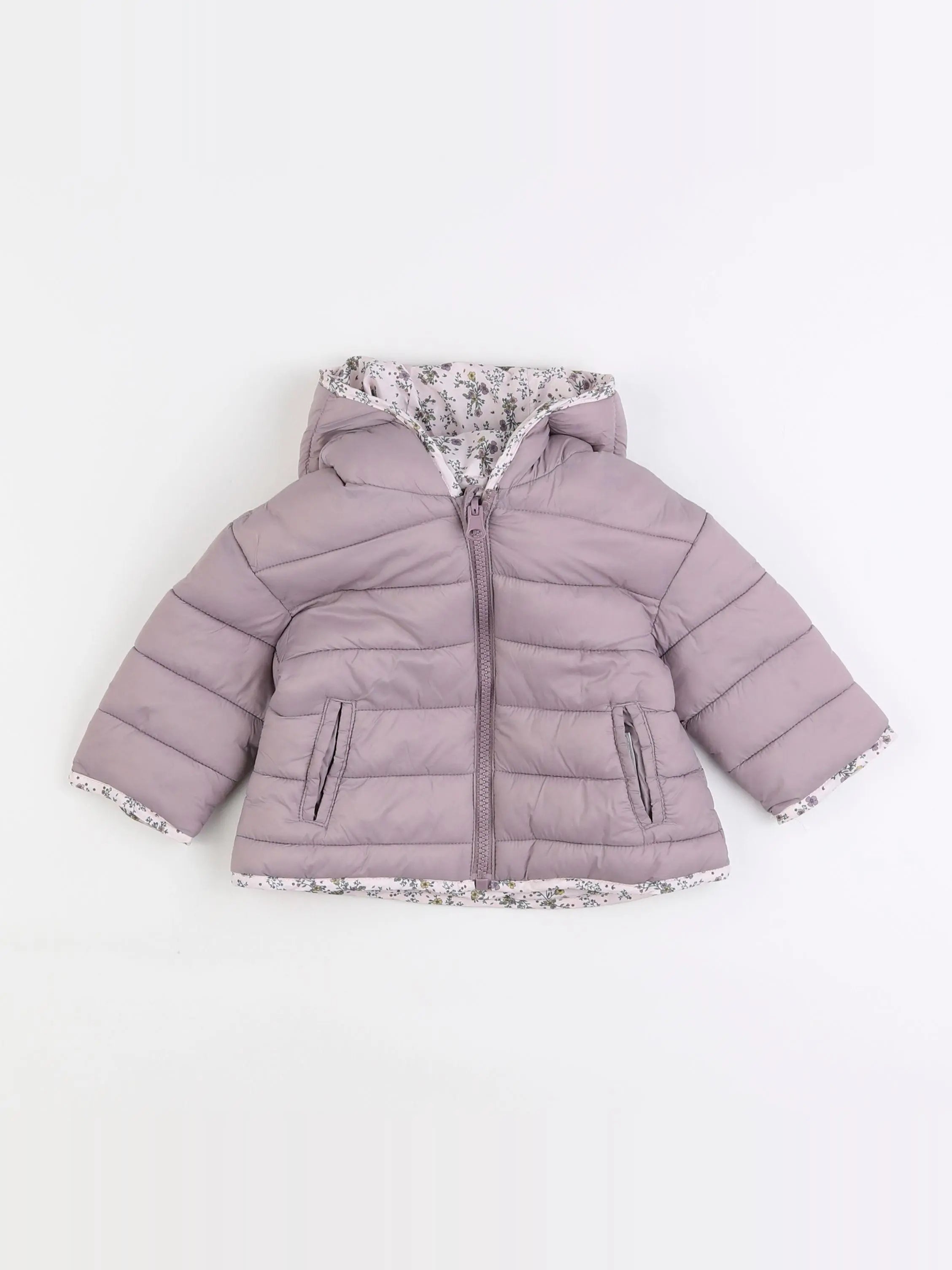 Vertbaudet - doudoune violet - 9 mois