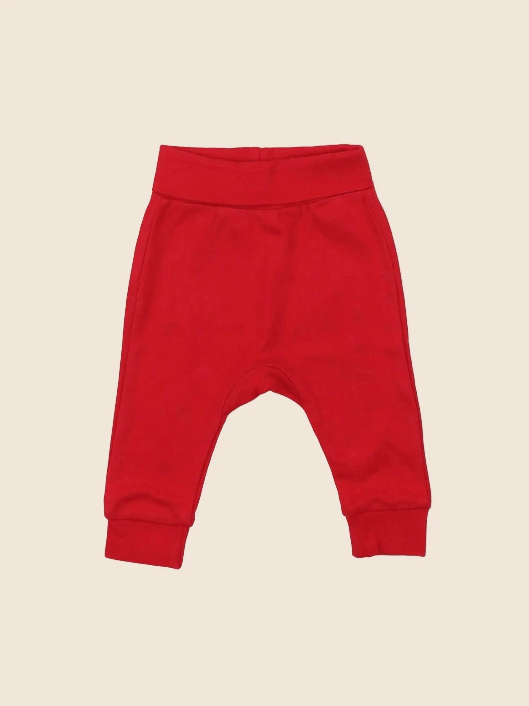 H&M - legging rouge - 3 mois