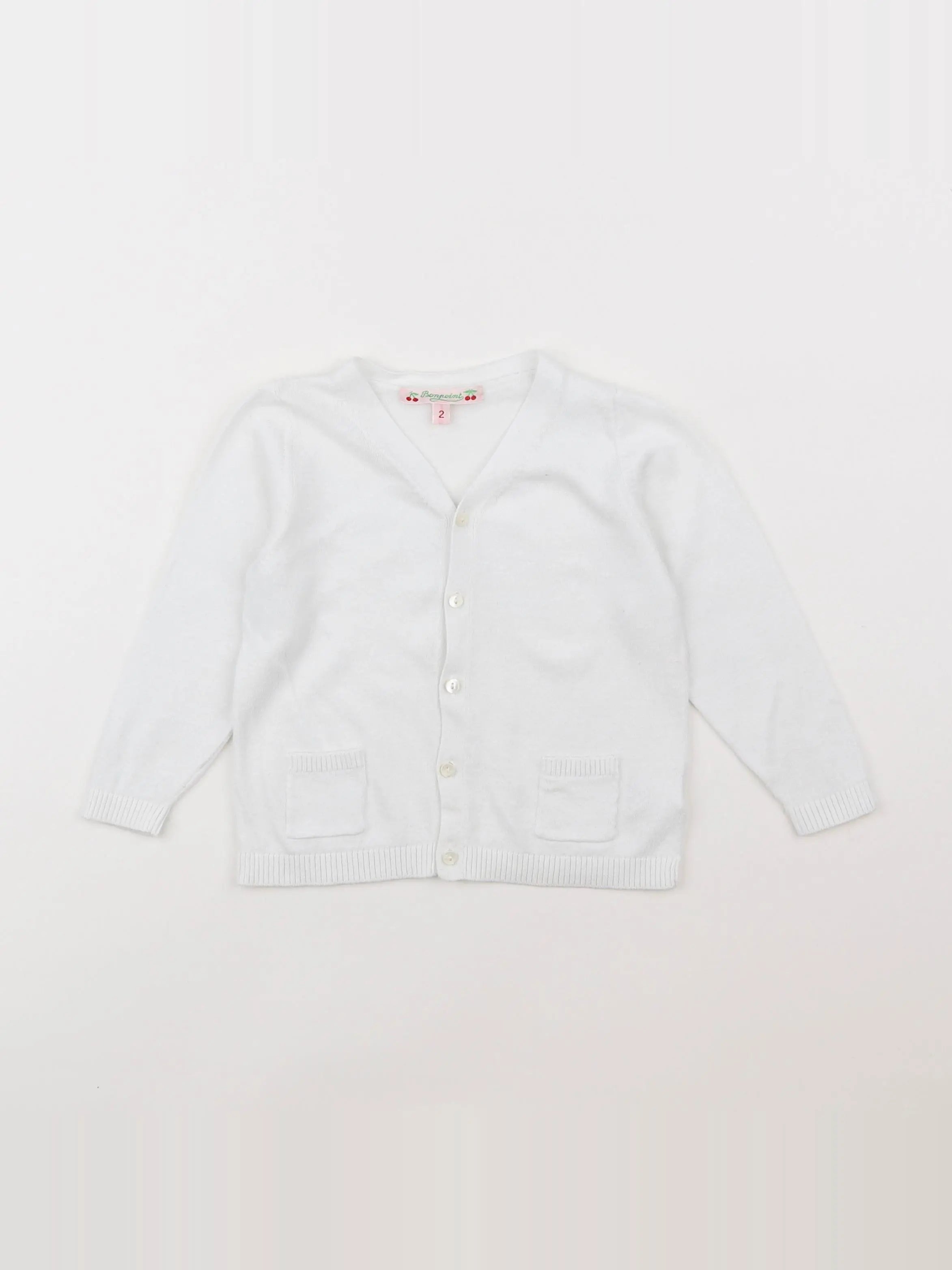 Bonpoint - gilet blanc - 2 ans