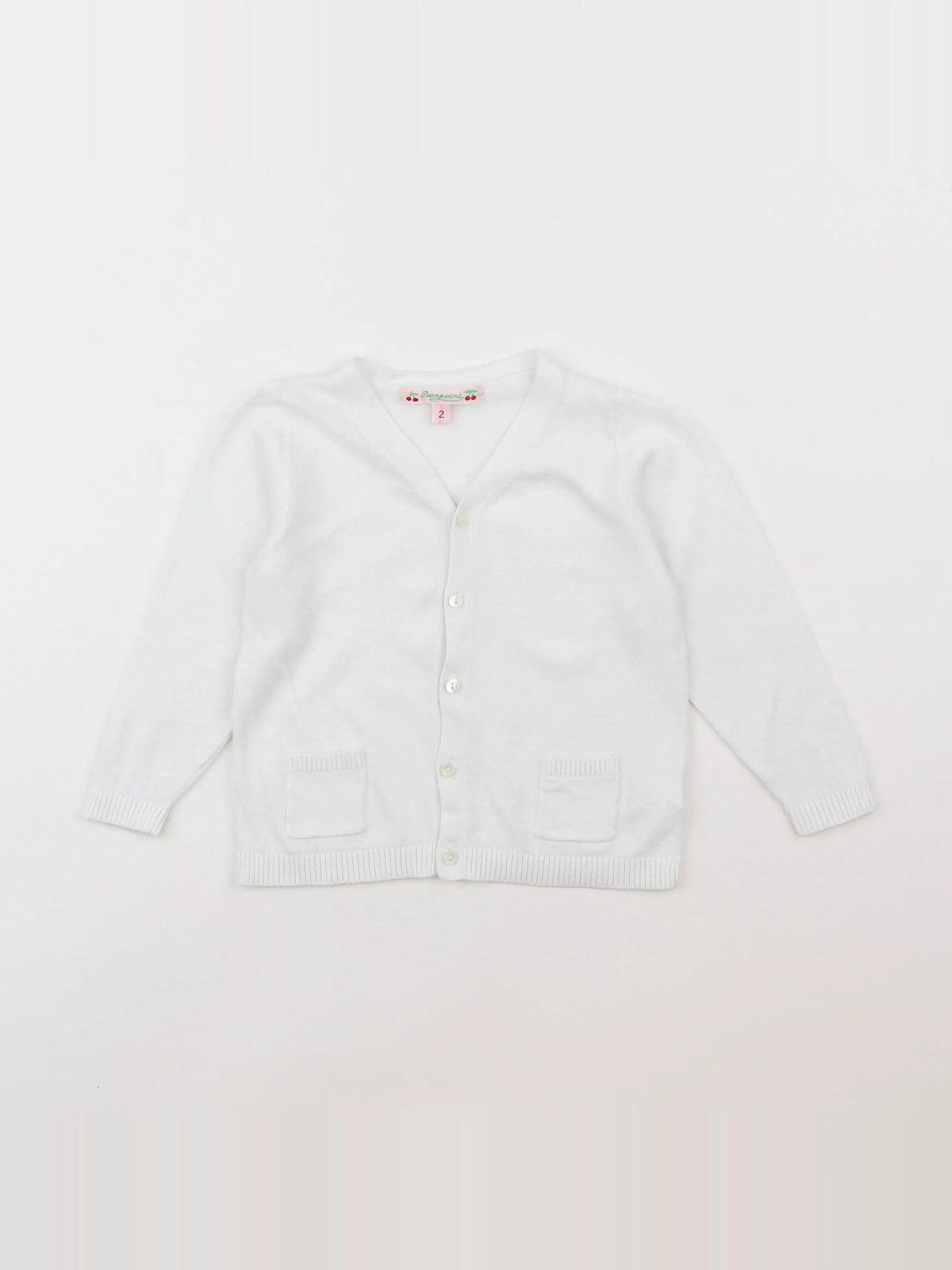 Bonpoint - gilet blanc - 2 ans
