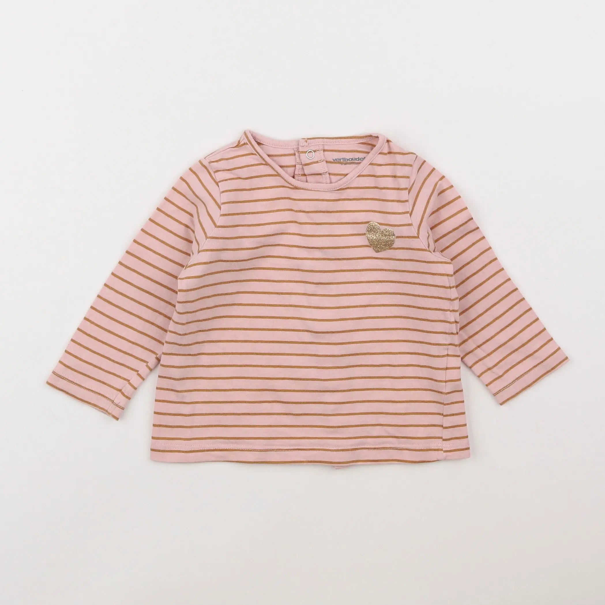 Vertbaudet - tee-shirt rose - 9 mois