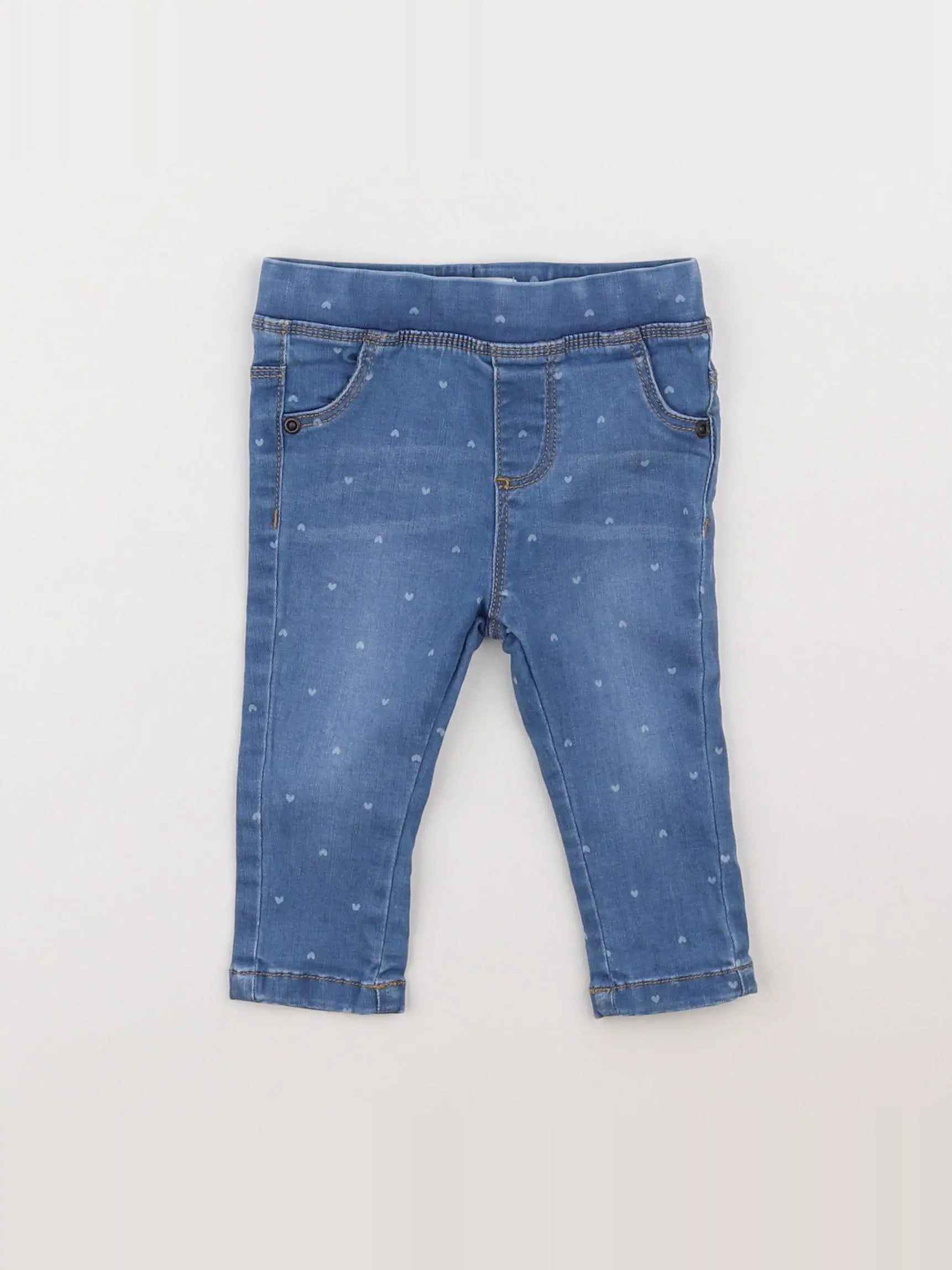 Vertbaudet - jegging bleu - 6 mois