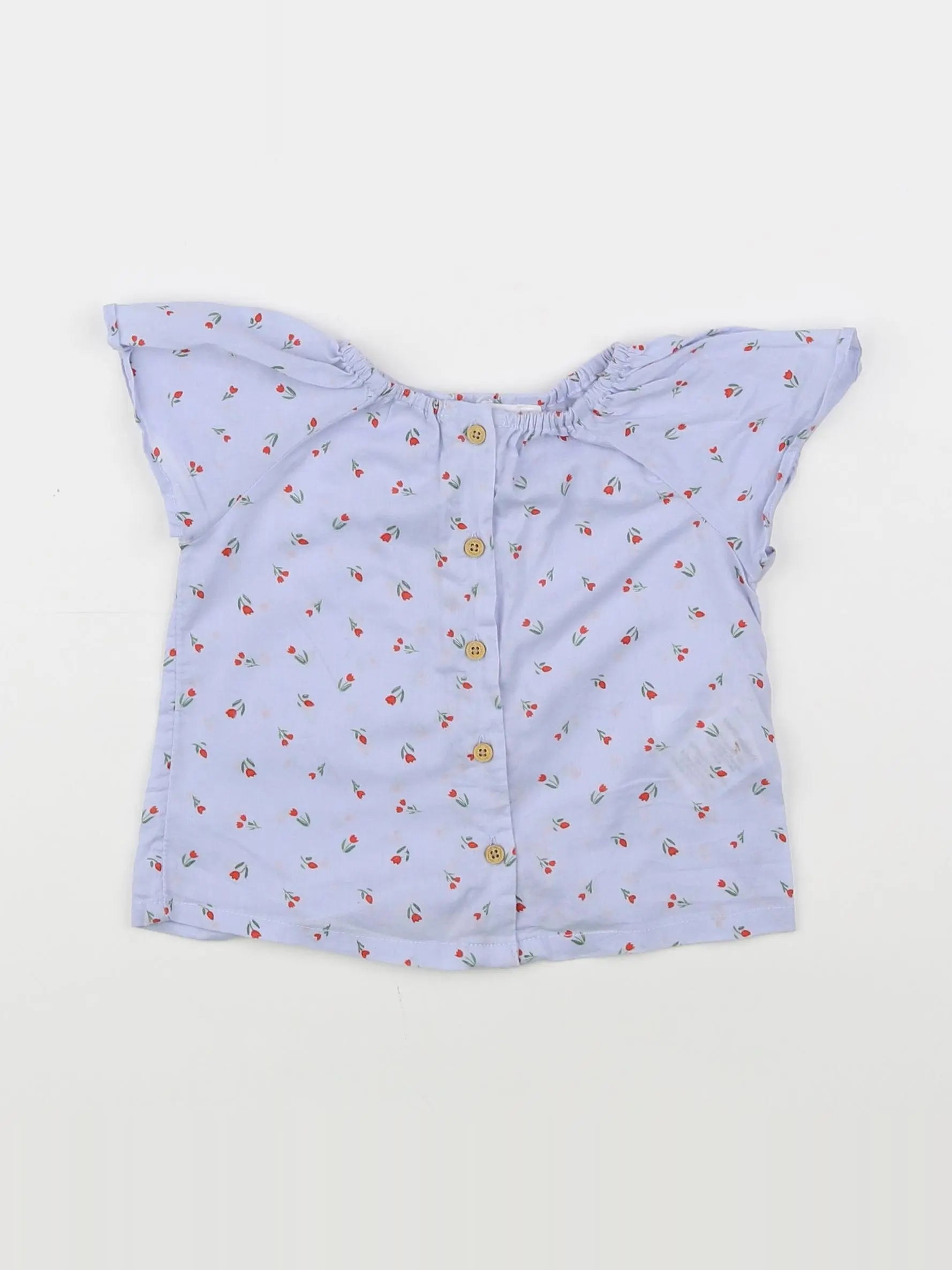 Vertbaudet - blouse bleu - 12 mois