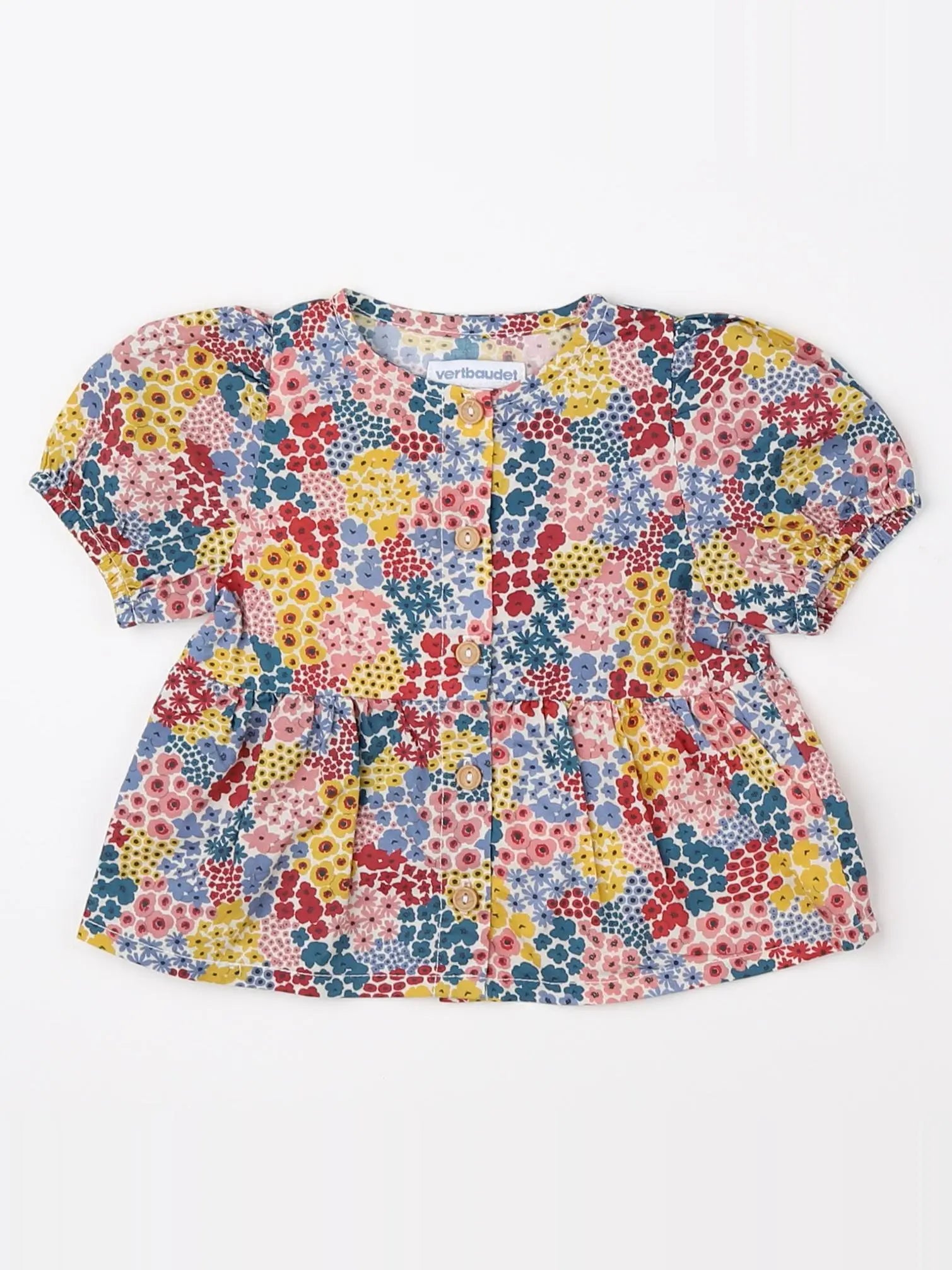 Vertbaudet - blouse multicolore - 3 mois