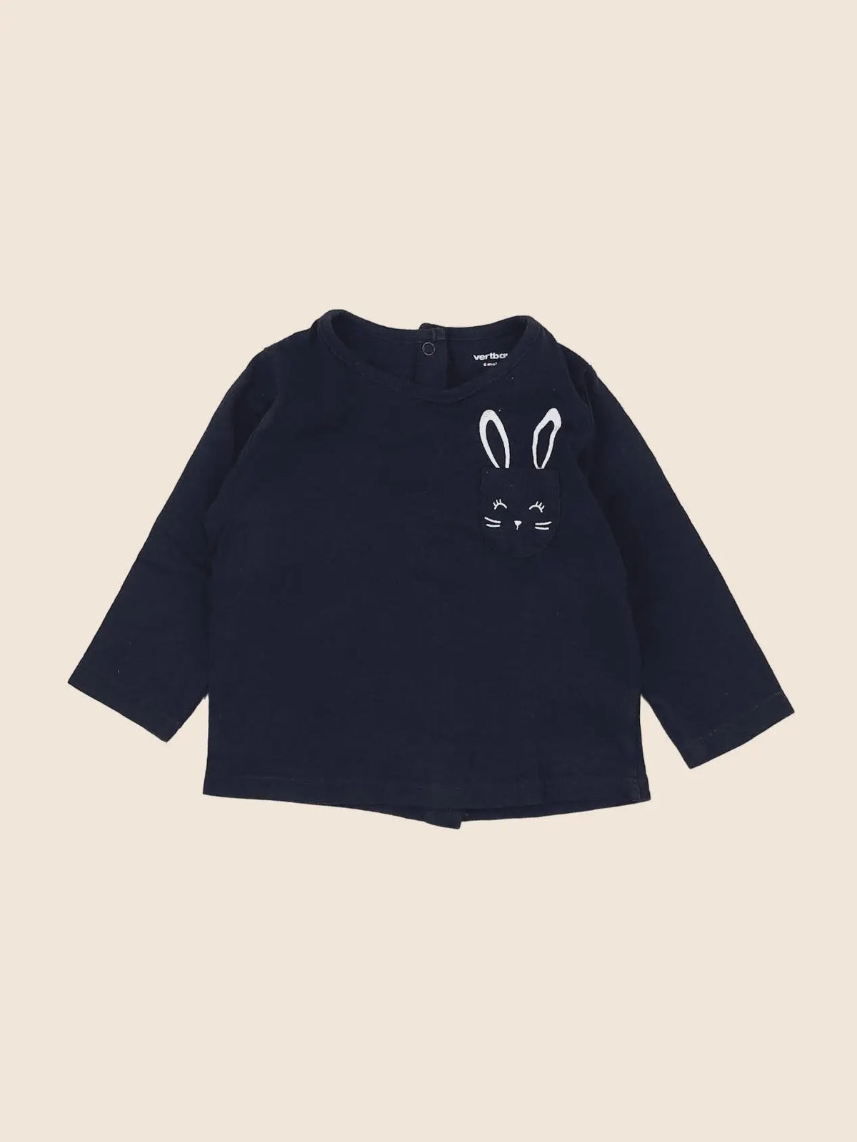 Vertbaudet - tee-shirt bleu - 6 mois