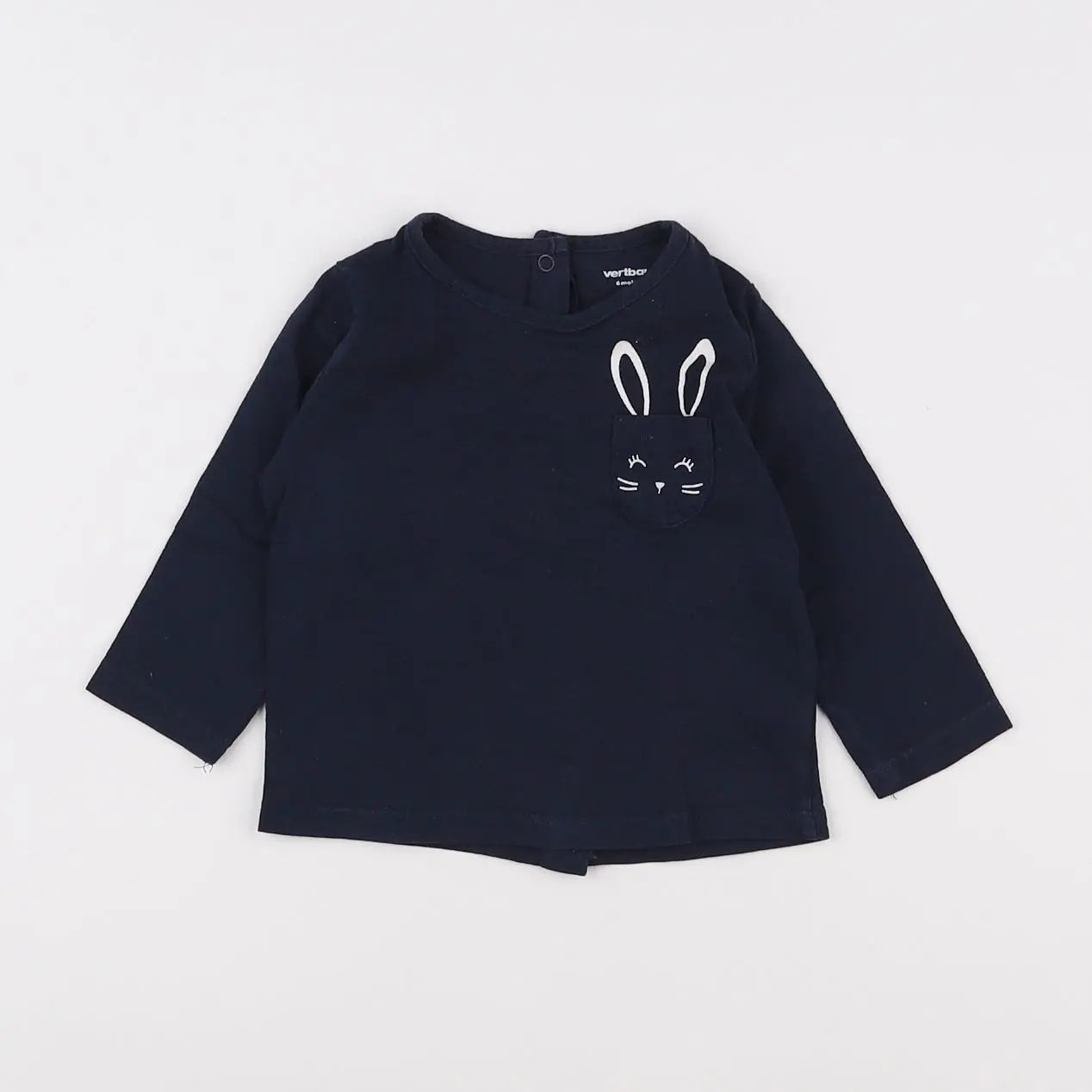 Vertbaudet - tee-shirt bleu - 6 mois