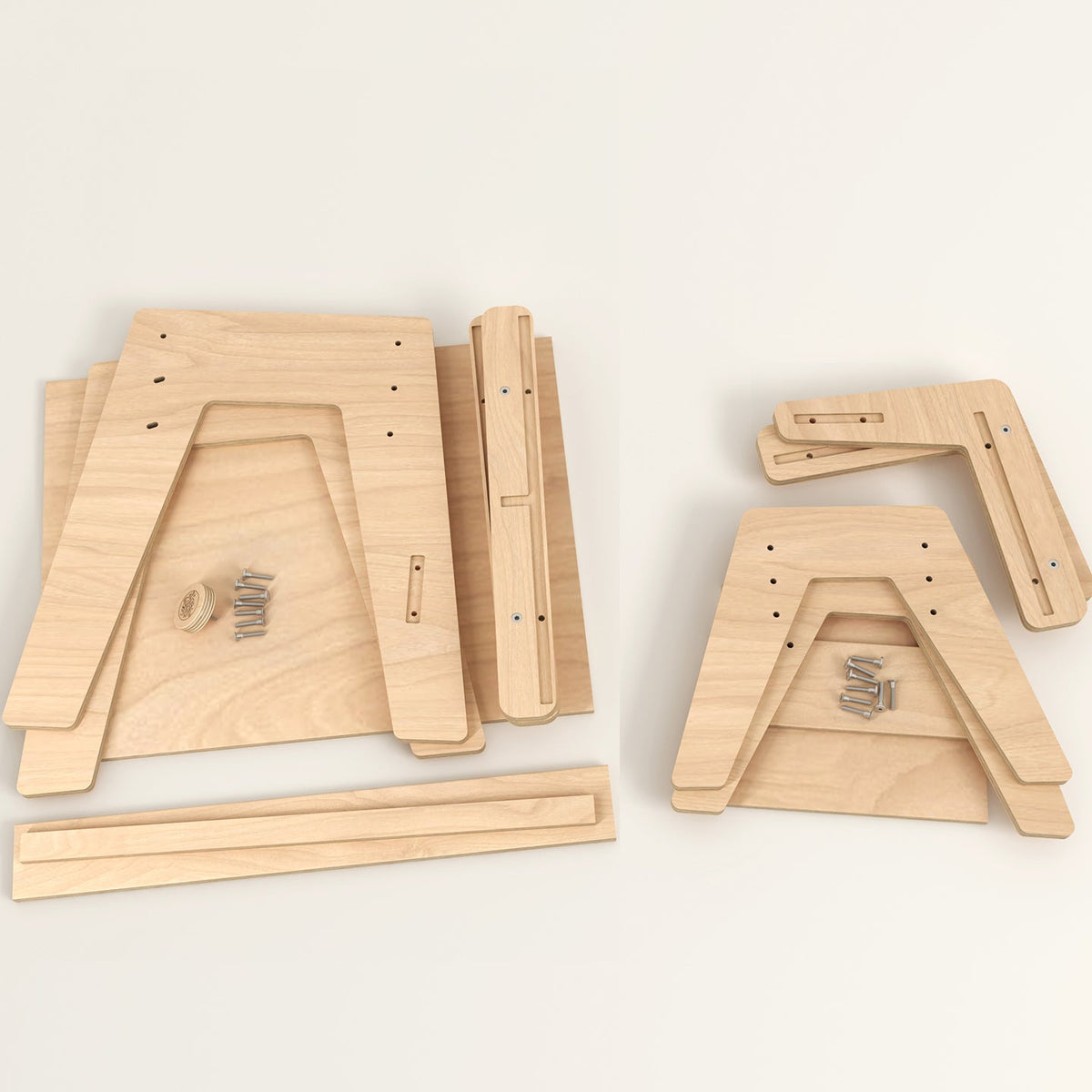 Ensemble - table et chaise évolutives pour jeunes enfants - nature
