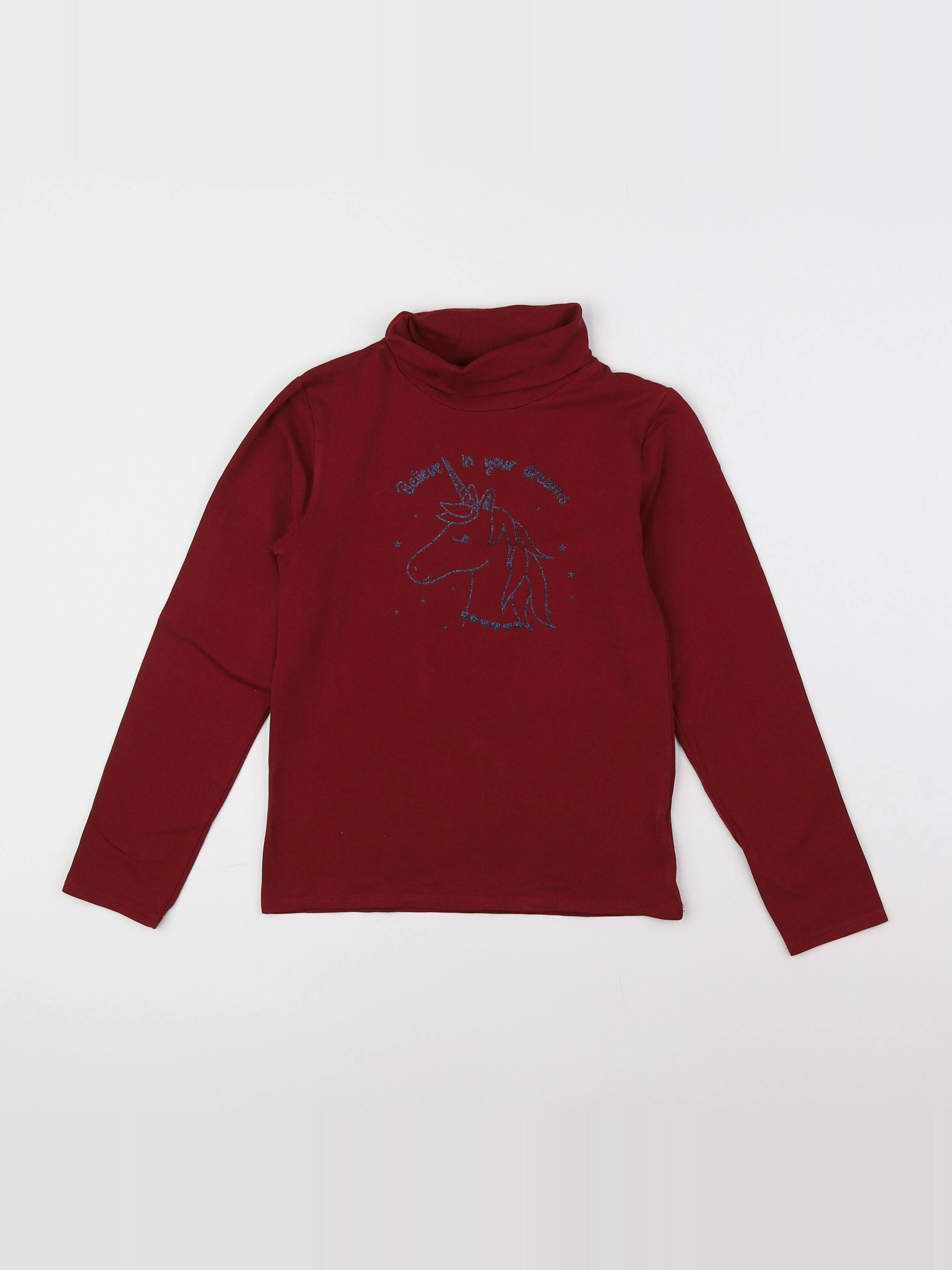 Vertbaudet - sous-pull Rouge - 8 ans