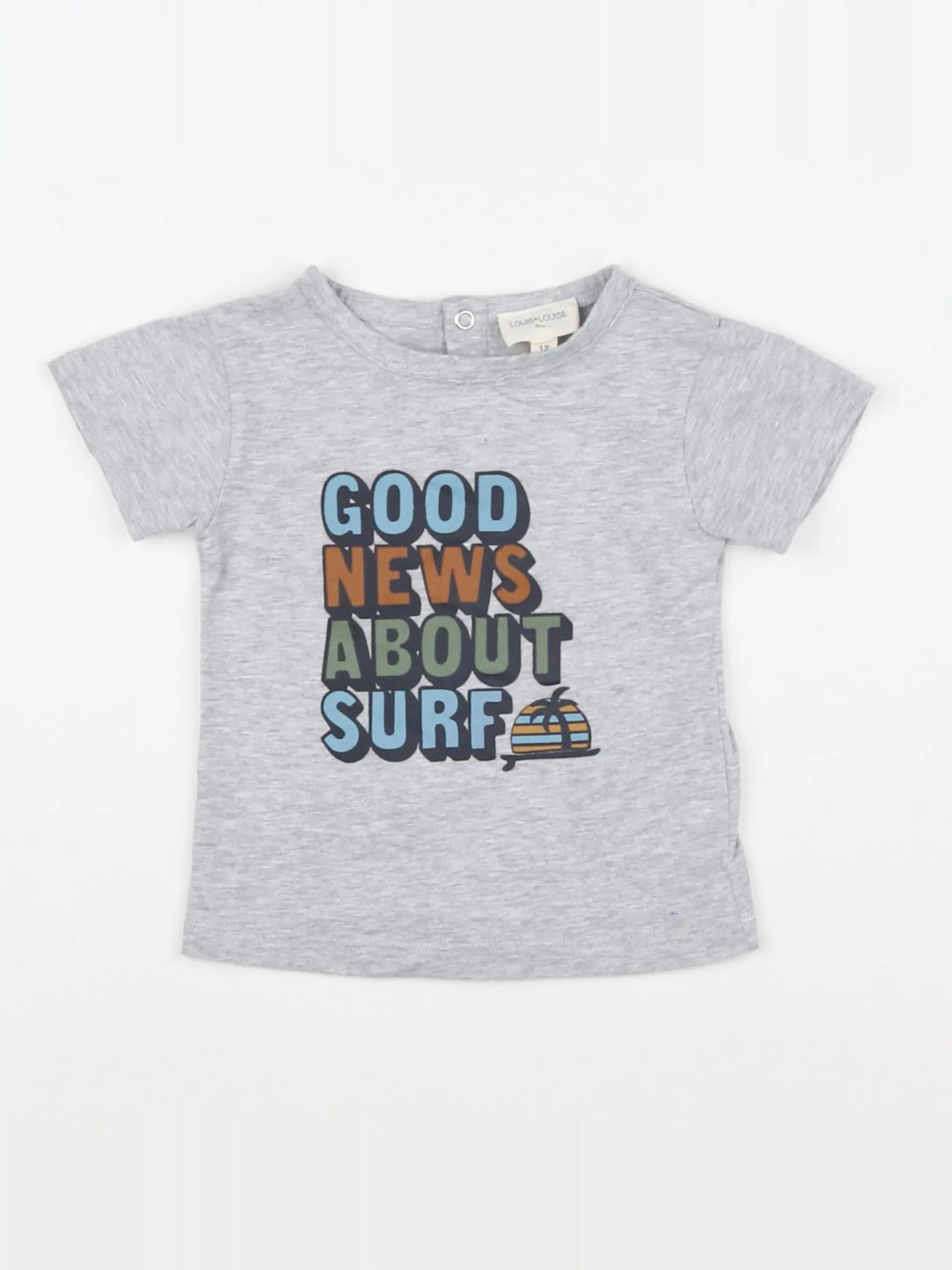 Louis Louise - tee-shirt gris - 12 mois