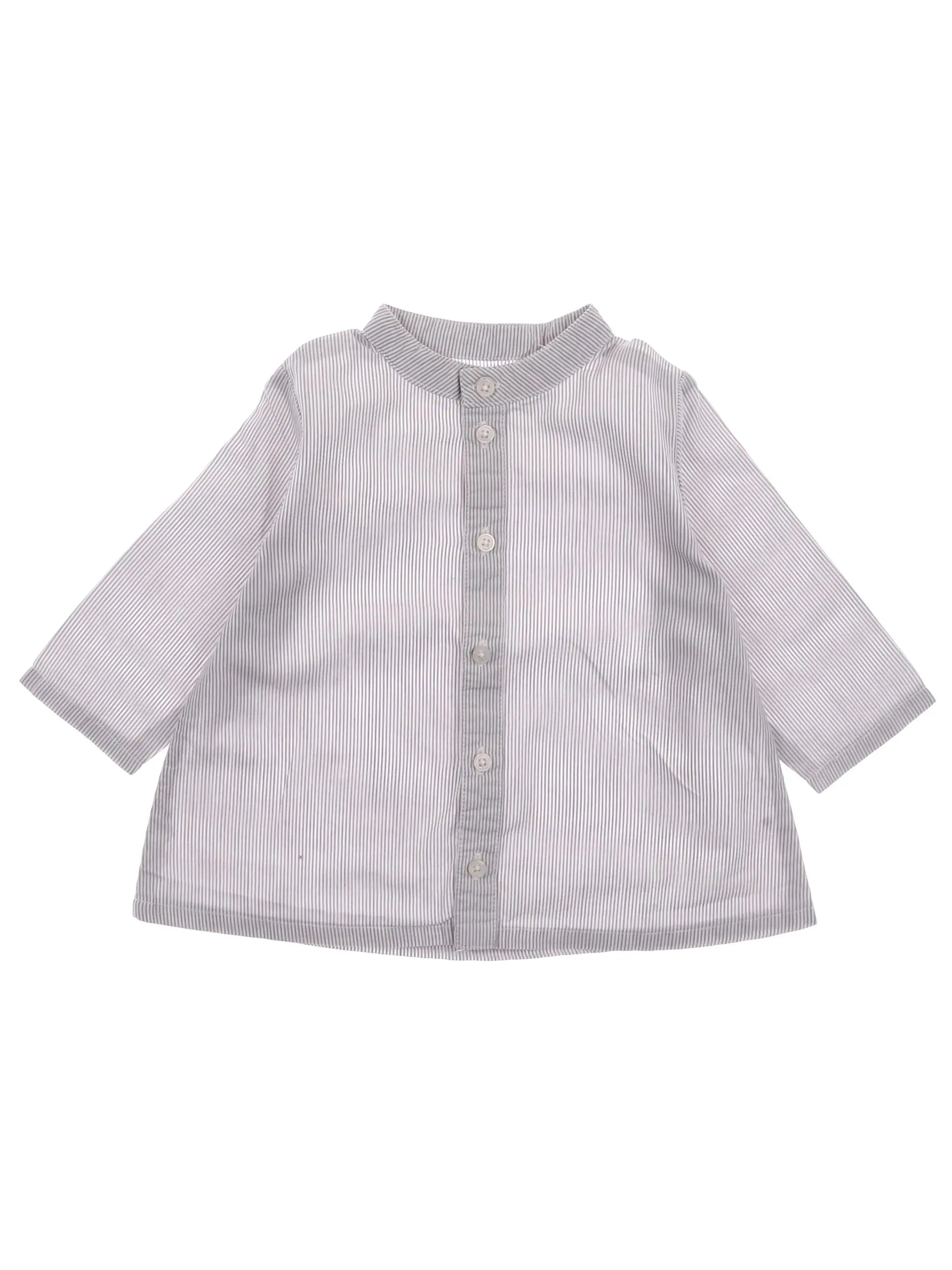 Boutchou - blouse gris - 9 mois