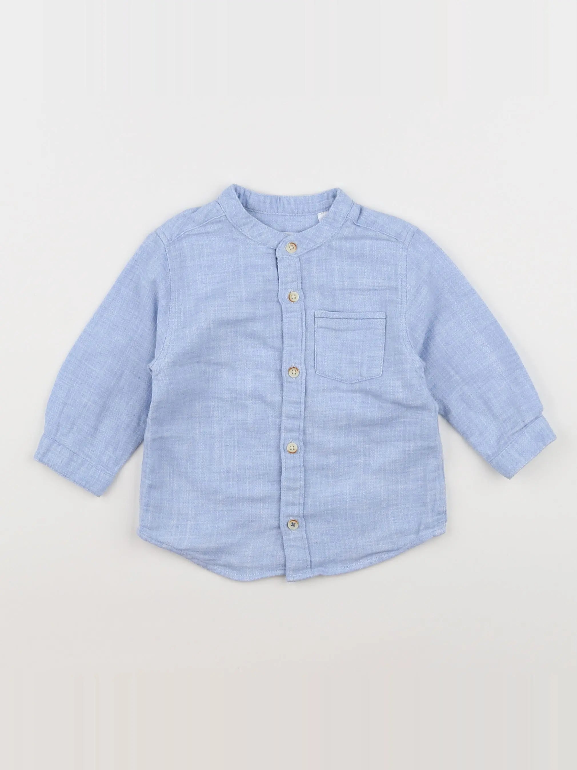 Zara - chemise bleu - 6/9 mois