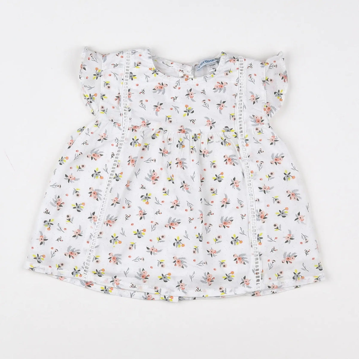Vertbaudet - robe multicolore - 9 mois