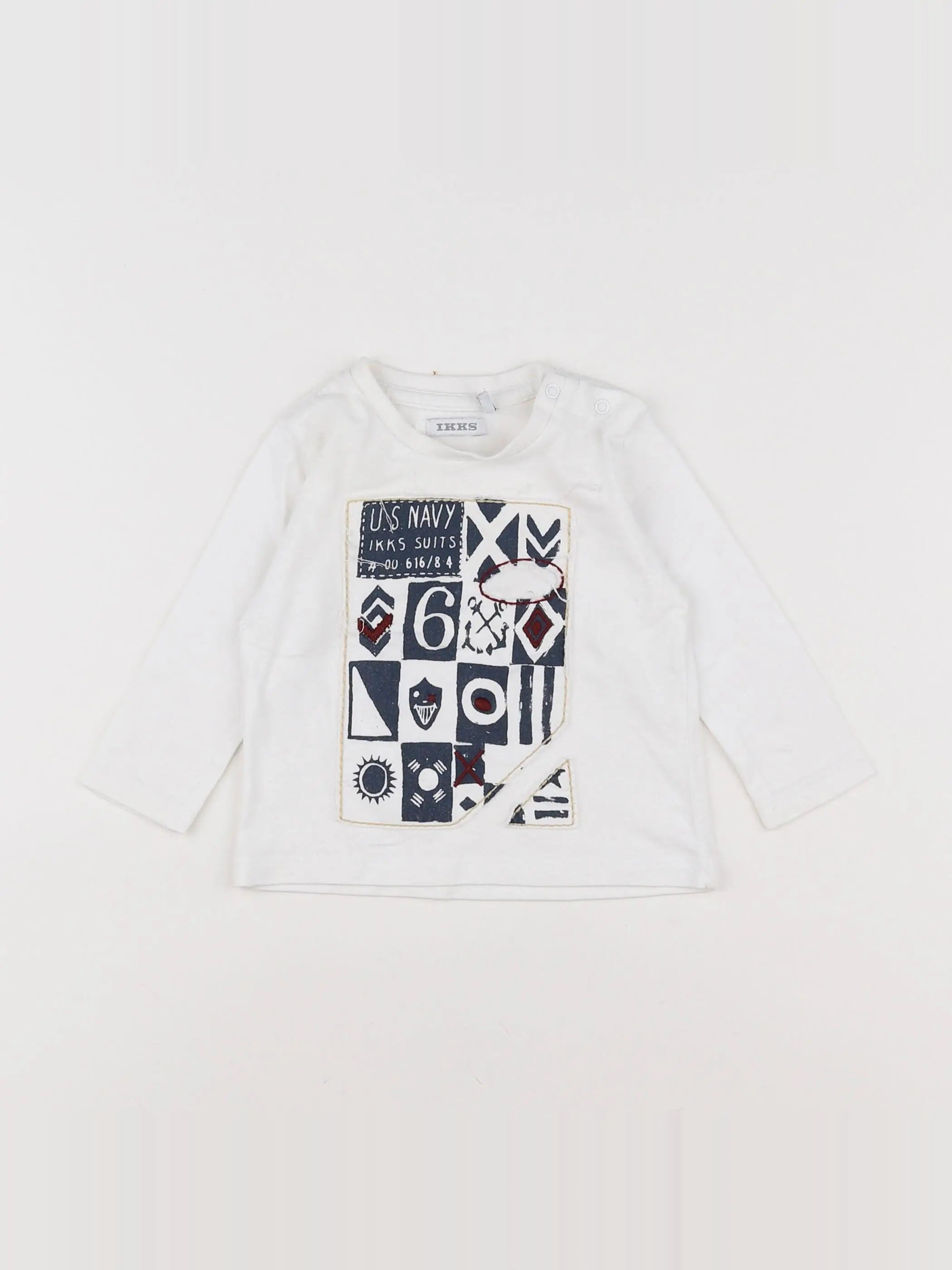 IKKS - tee-shirt blanc - 6 mois