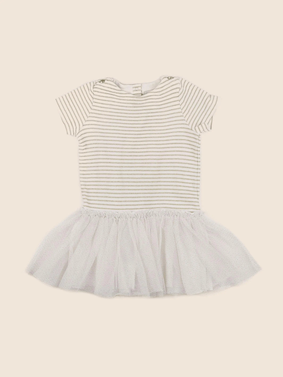 Petit Bateau - robe beige, or - 18 mois