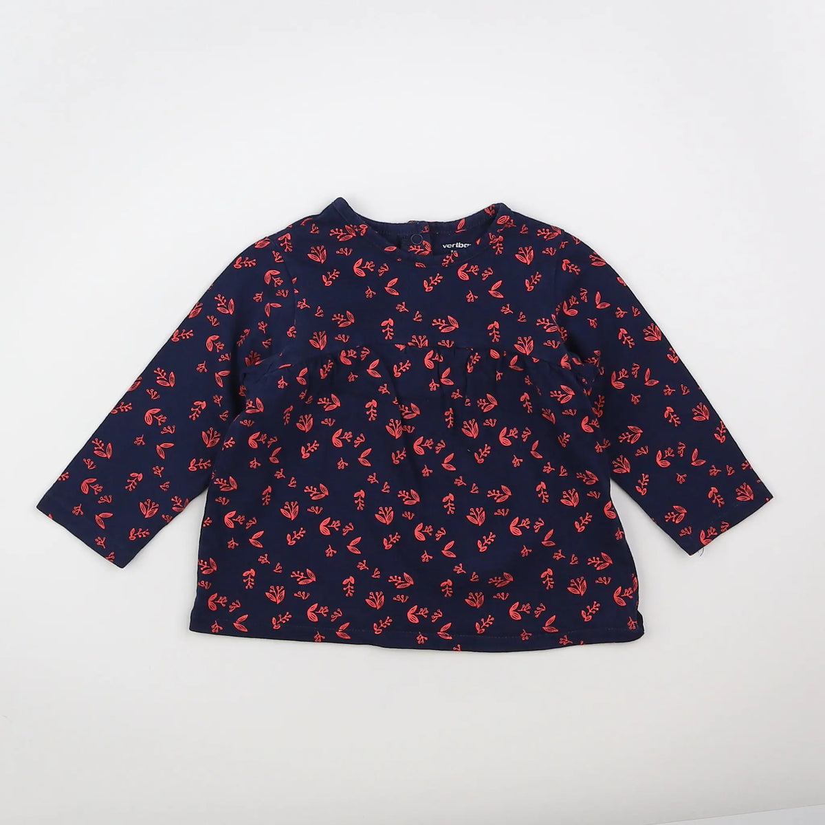 Vertbaudet - tee-shirt bleu - 9 mois
