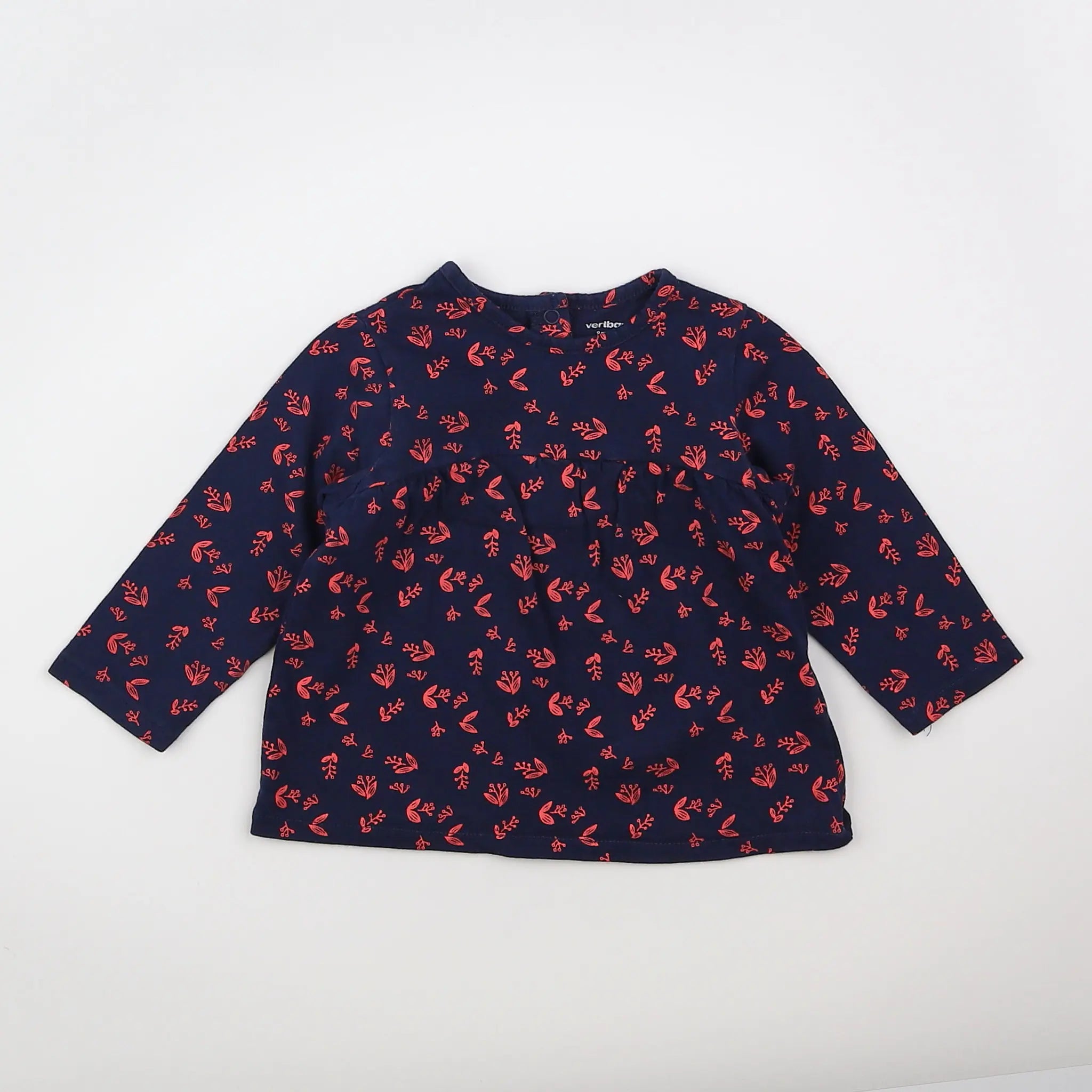 Vertbaudet - tee-shirt bleu - 9 mois