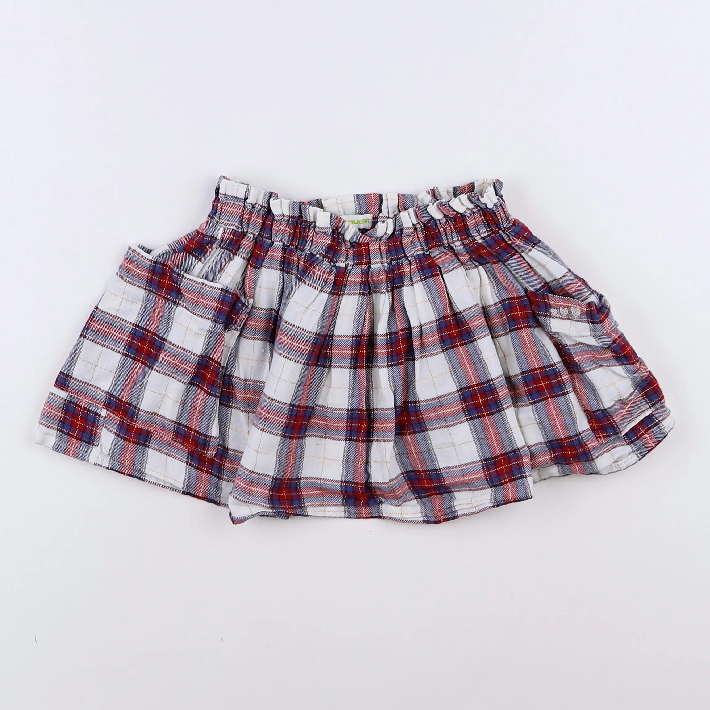 Vertbaudet - jupe blanc, rouge - 2 ans